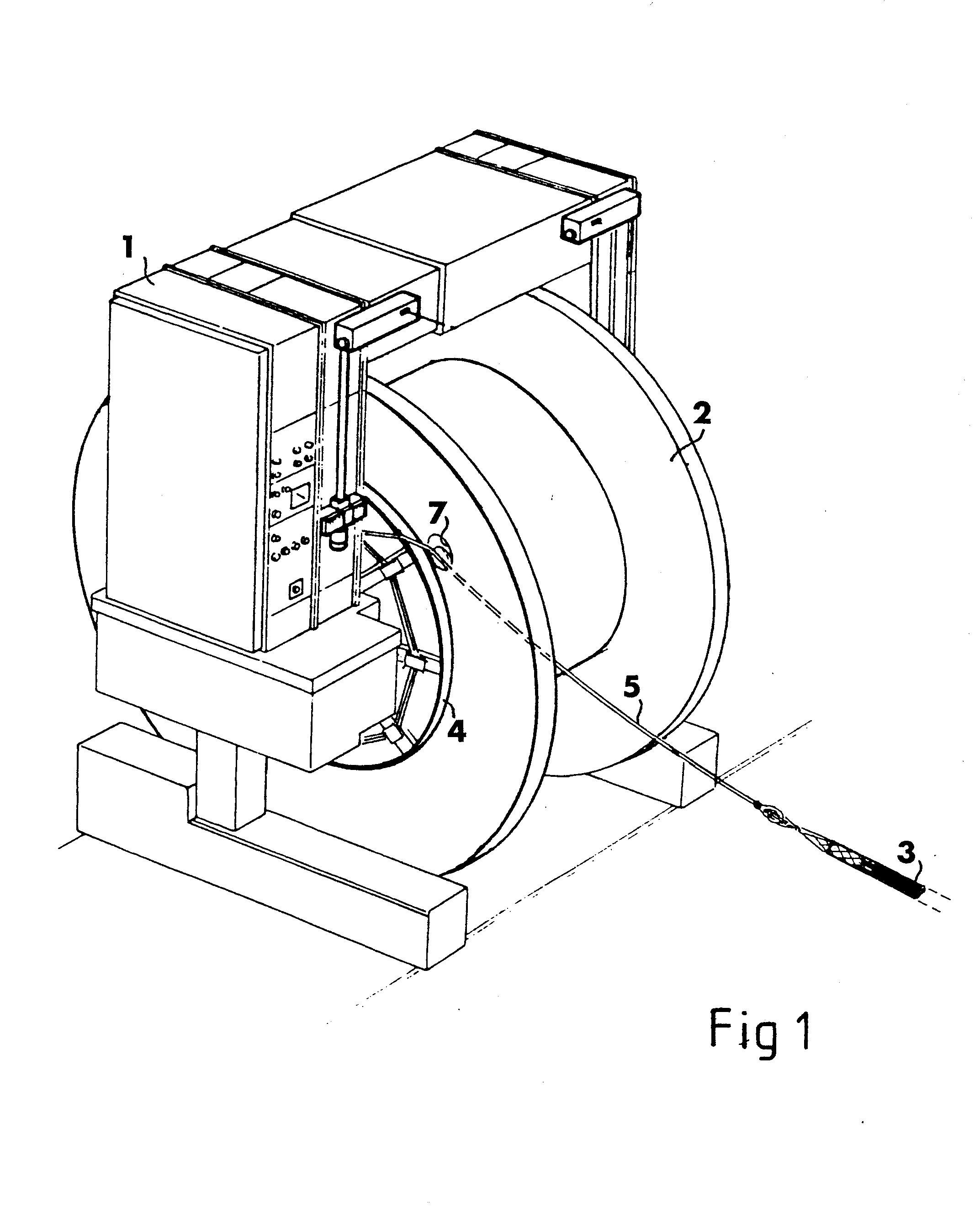 a winding machine device for drawing-in a stringshaped material