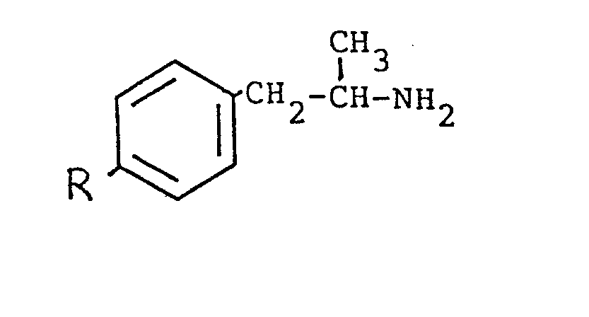 the amphetamines, where r may be h (amphetamine