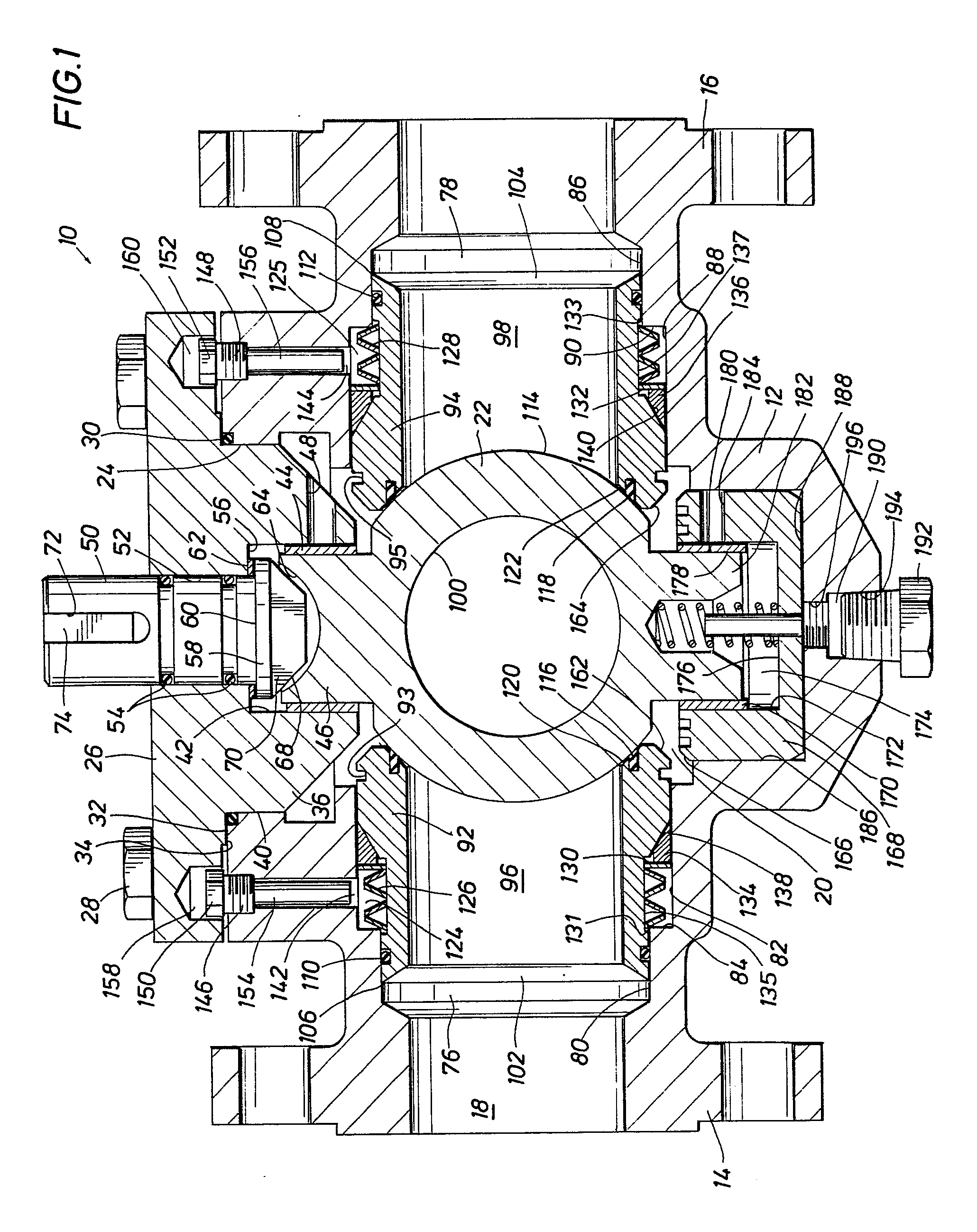Patent EP0207755A2 - Kugelhahn mit von oben einsetzbarem Küken - Google