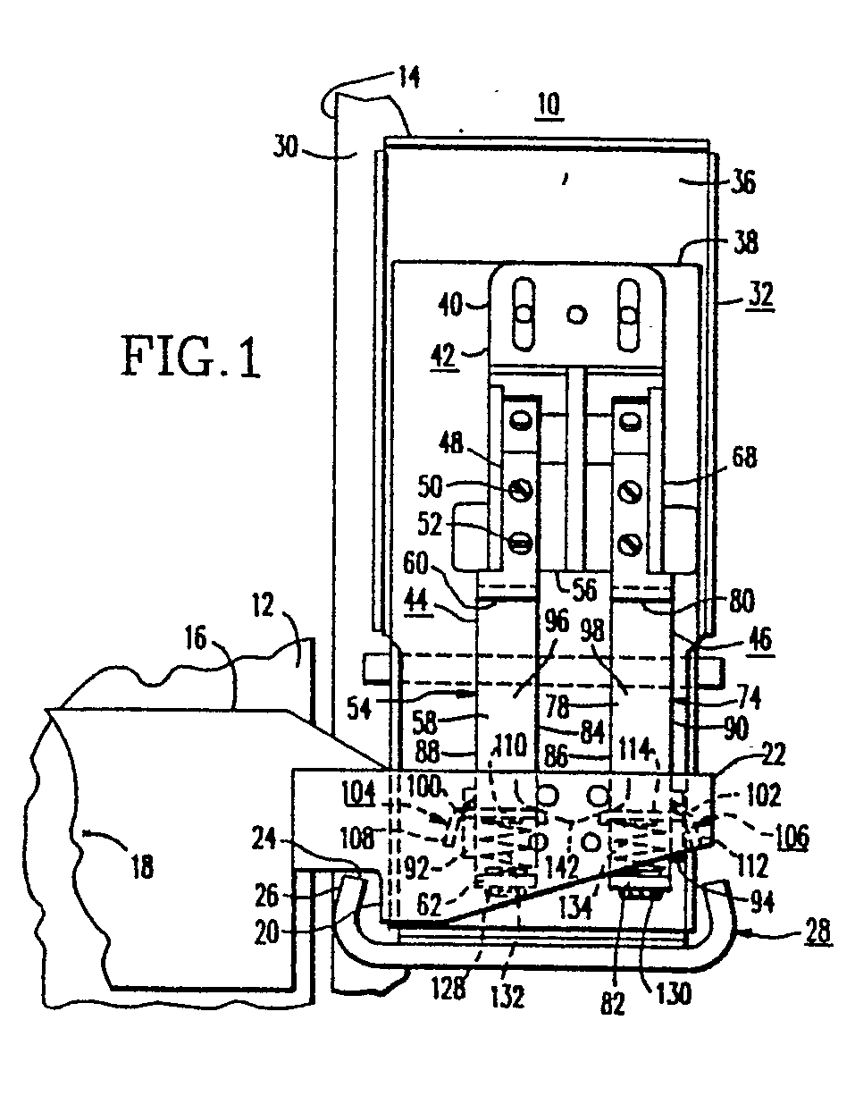lock for the door of a lift shaft