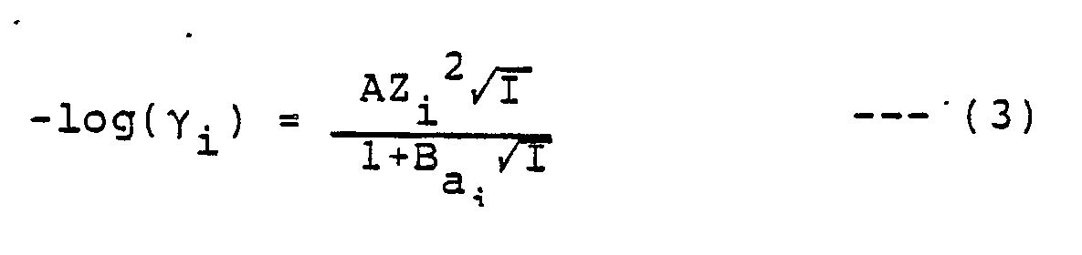 Patent Ep0362032a2 Calibration Solution And Method Where A And B Are Constants Determined By The Lectric Constant Temperture Of Solvent Zi An Ion Valency I Ionic Strength Ai Effective Radius