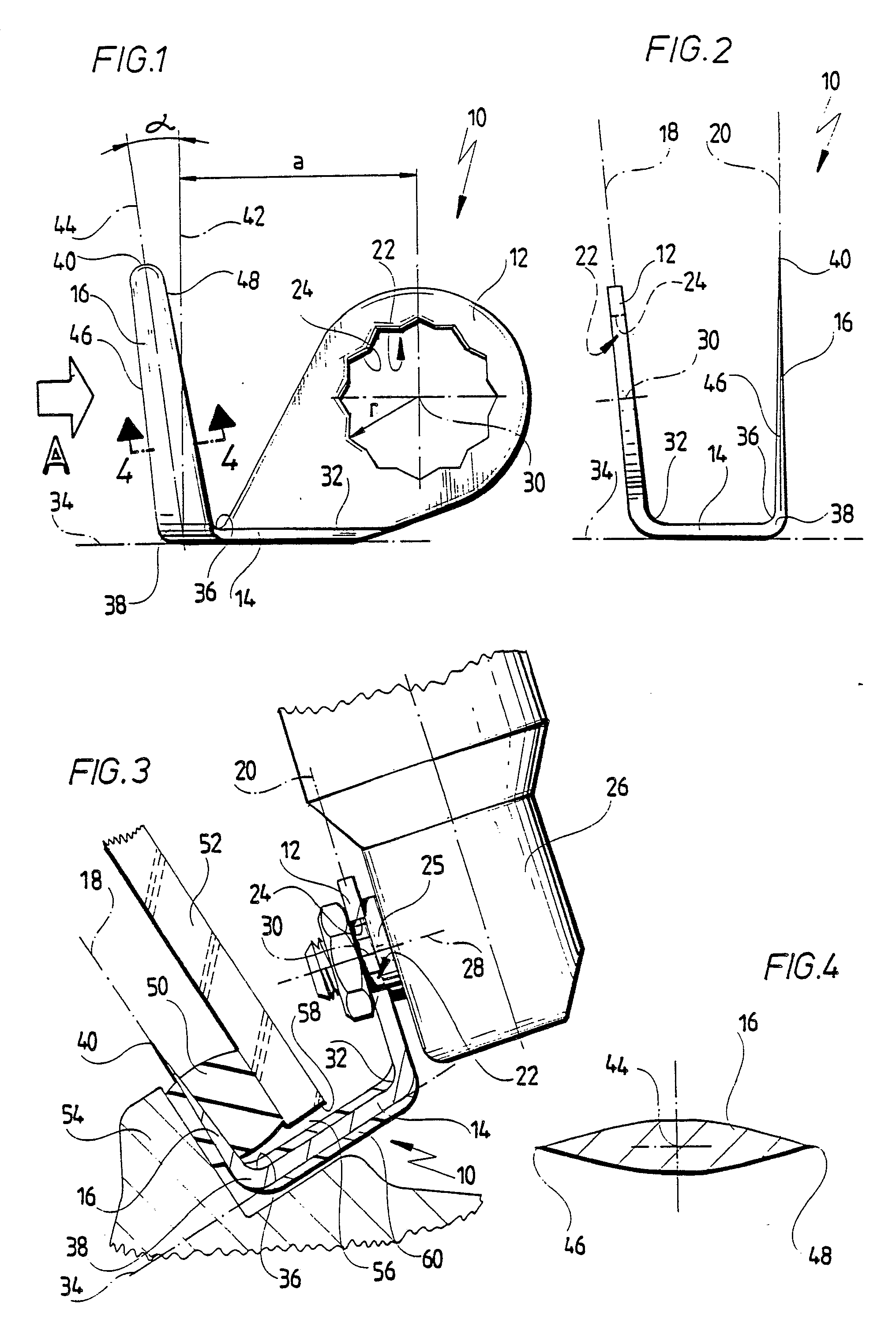 schneidmesser mit geradem schneidteil