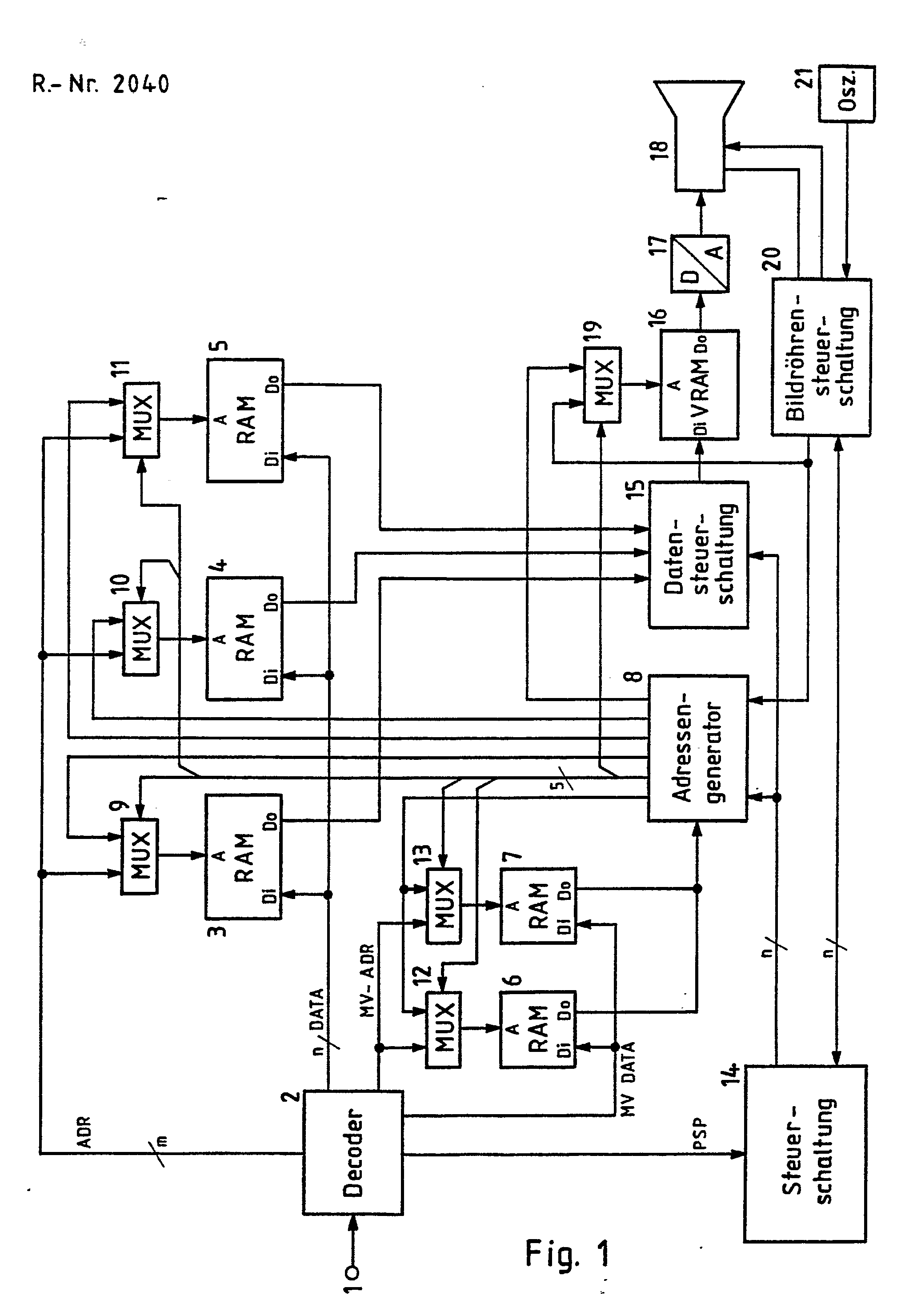verfahren und schaltungsanordnung zur wiedergabe von empfangenen