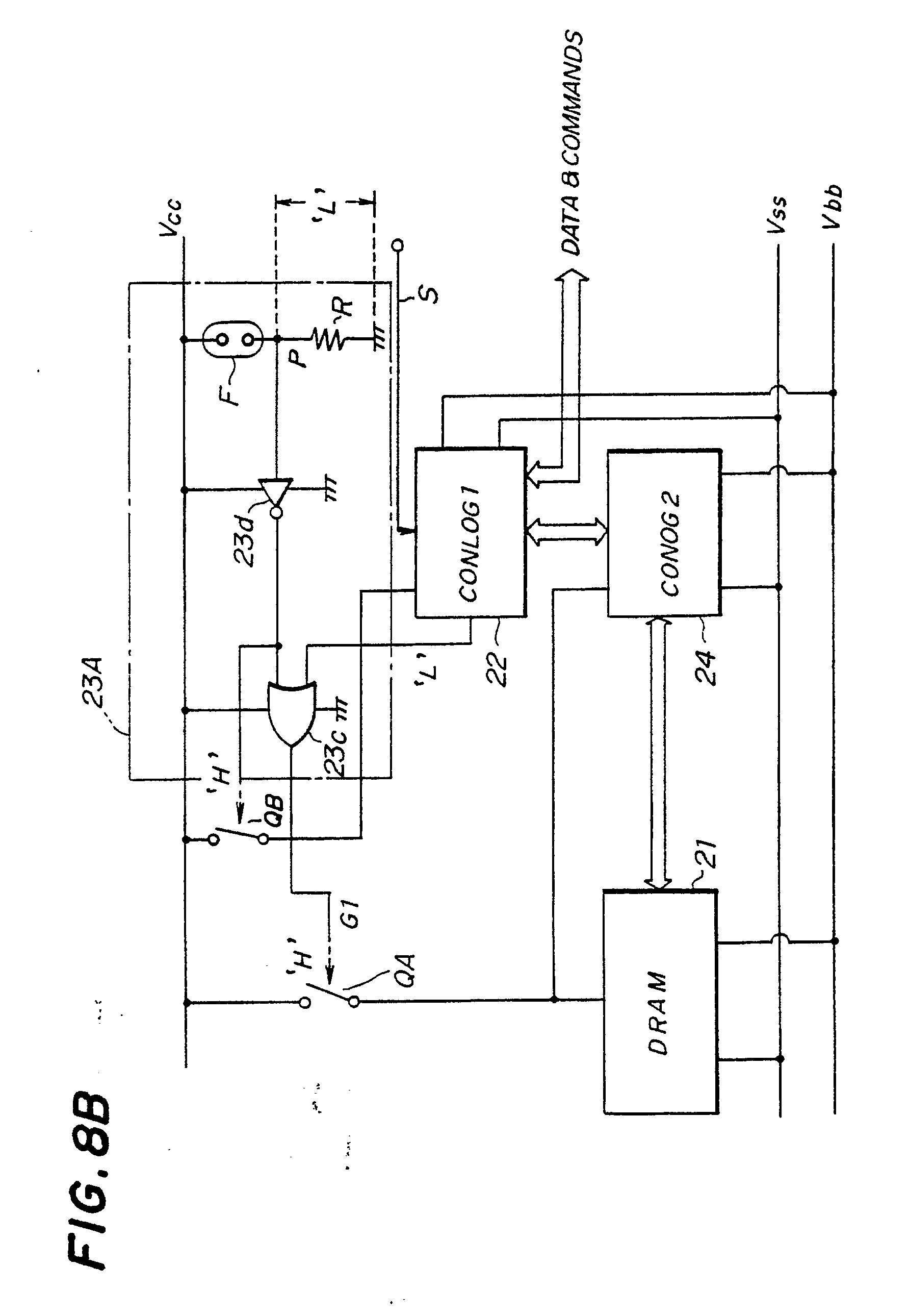 wafer-scale semiconductor device having fail-safe circuit