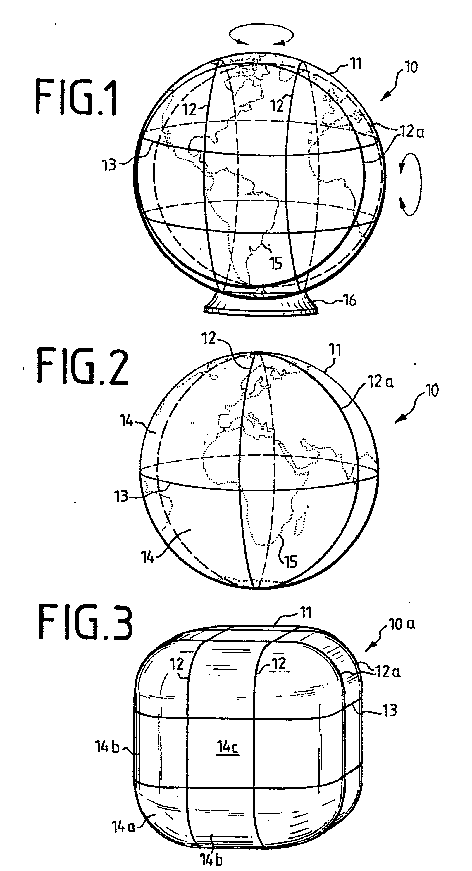 solid body with segments rotatable with respect to each other