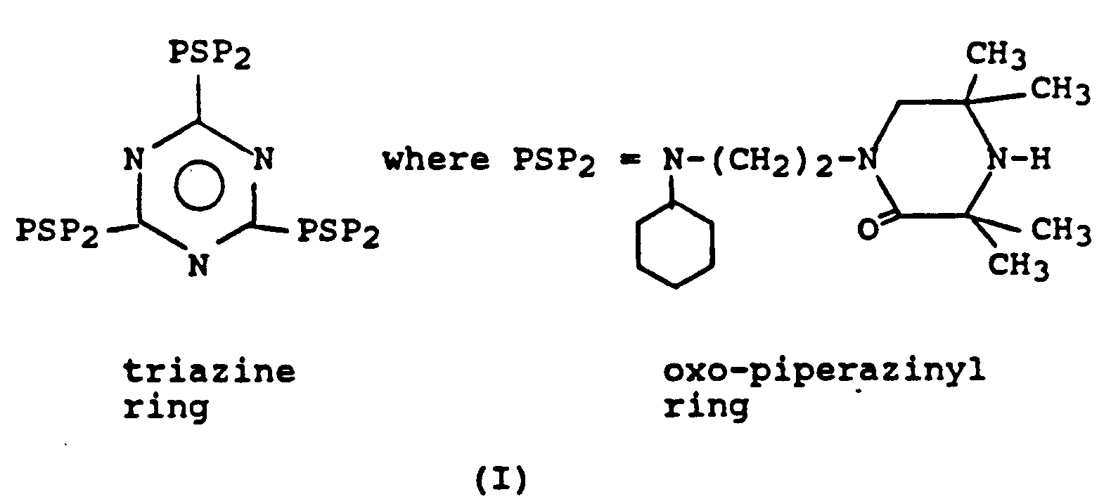 polyacetal compositions containing at least one oxopiperazinyl