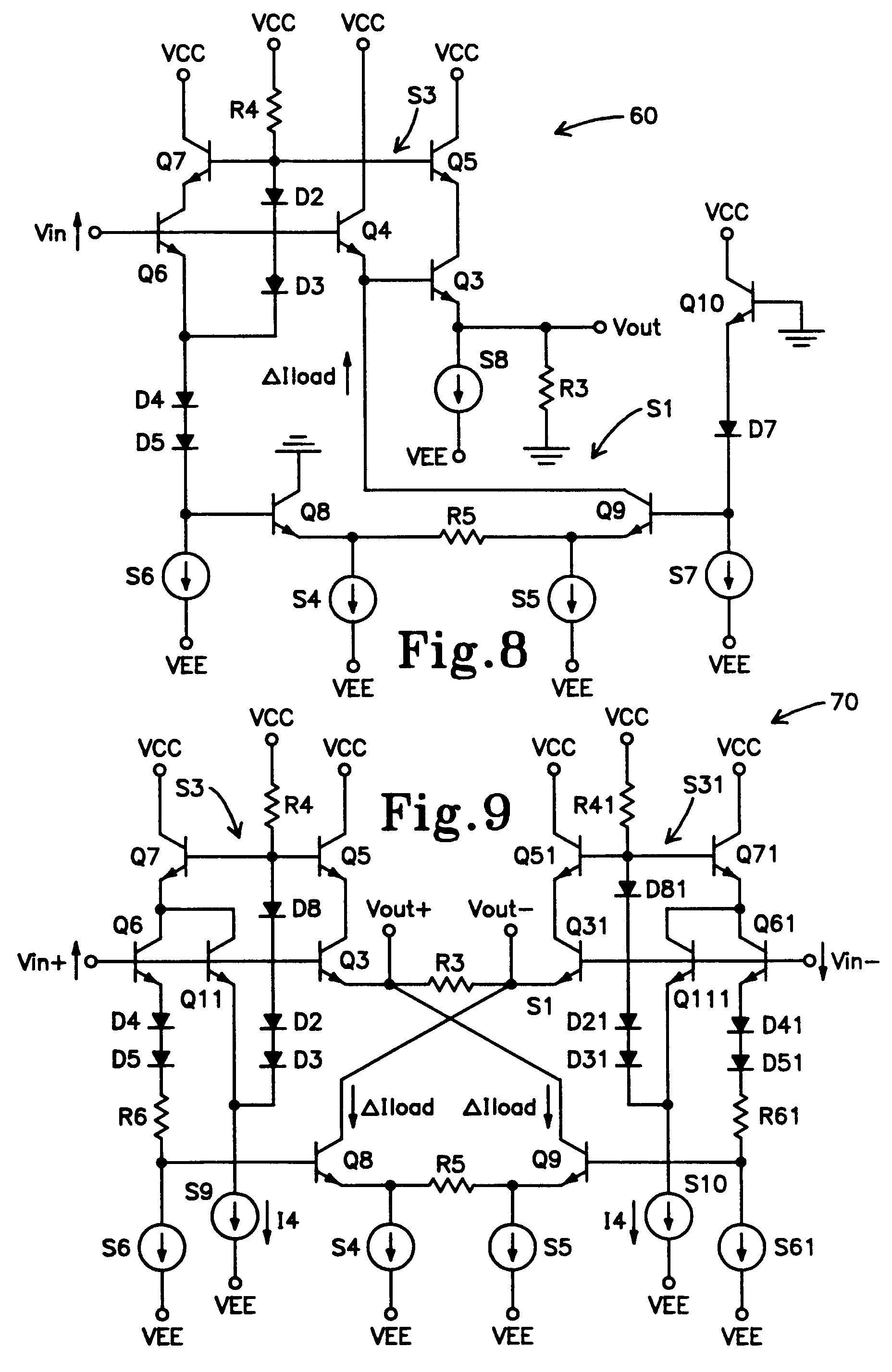 single-ended and differential transistor amplifier circuits with