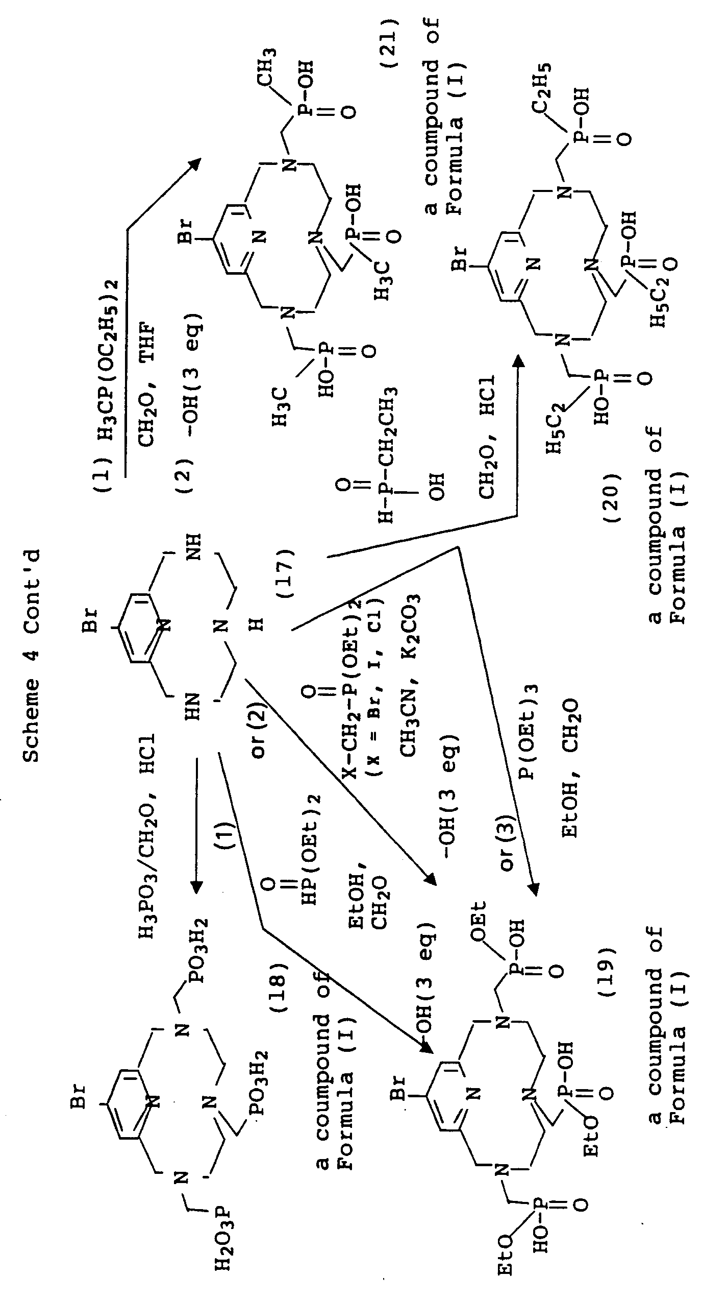 bicyclopolyazamacrocyclophosphonic acid complexes