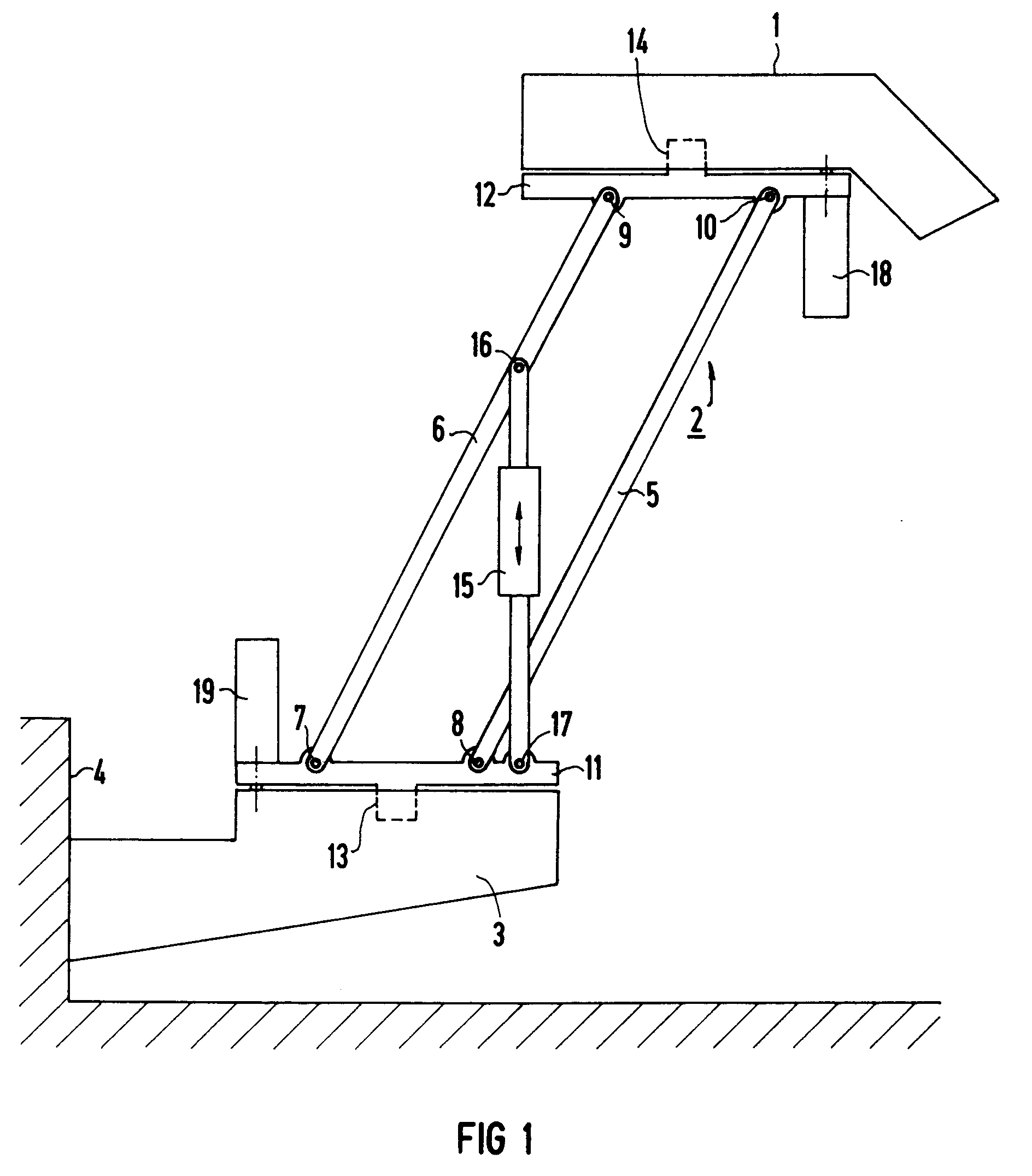 device for displacing a dental apparatus