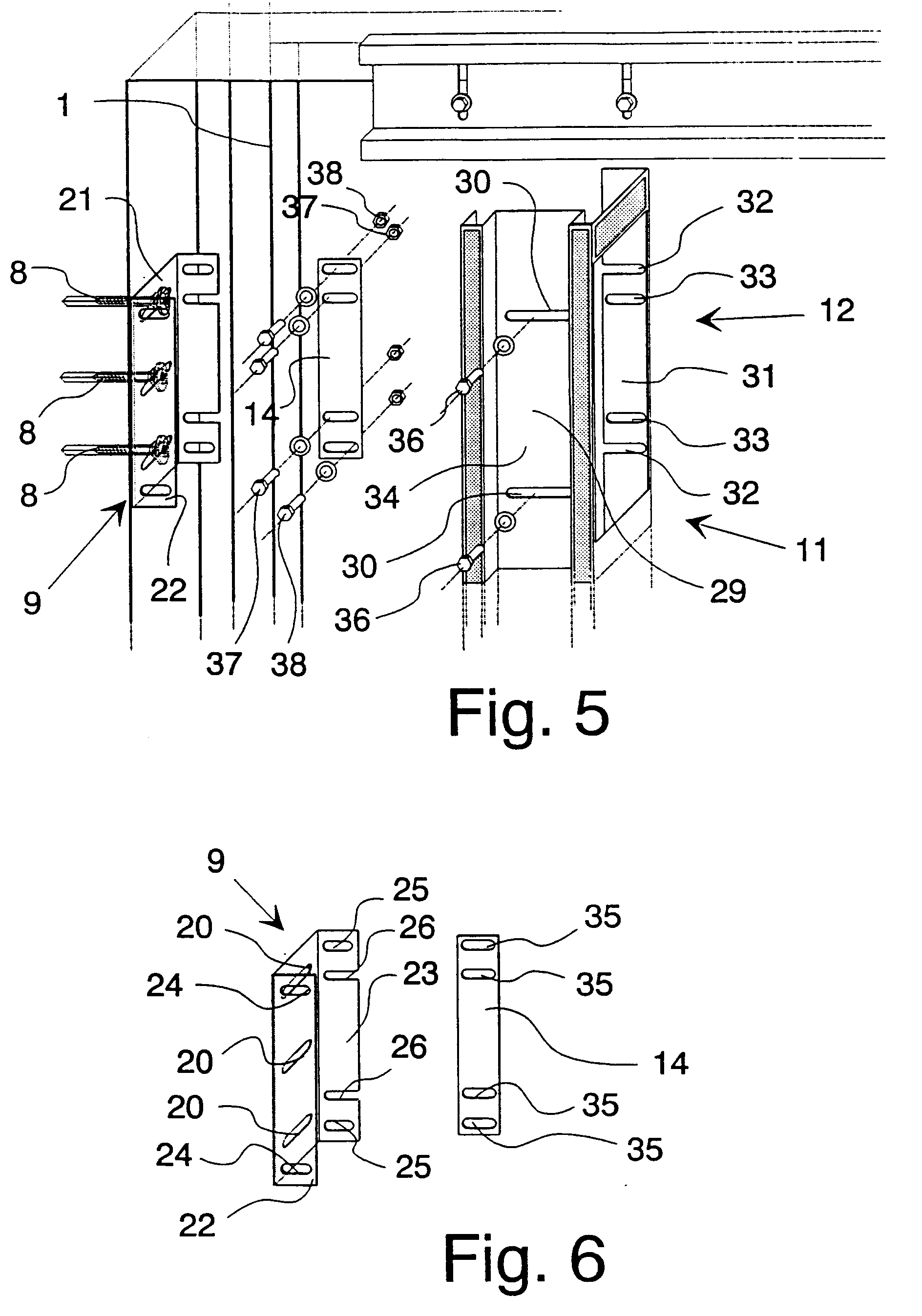 Patent EP0621224B1 System for forming the jambs for the landing doors