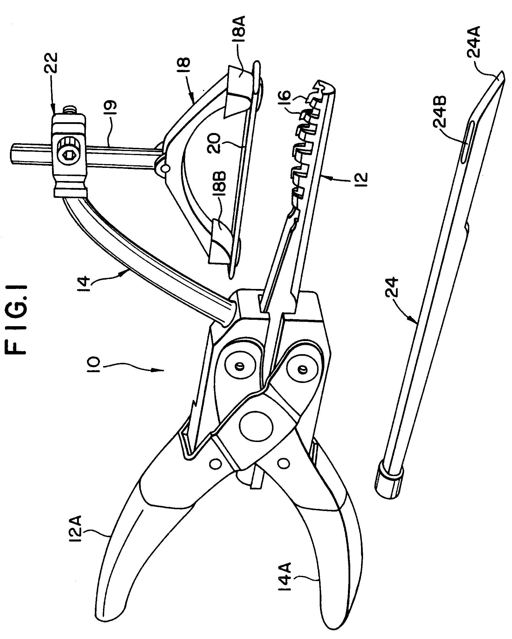 instrument for selective cutting of the flexor retinaculum