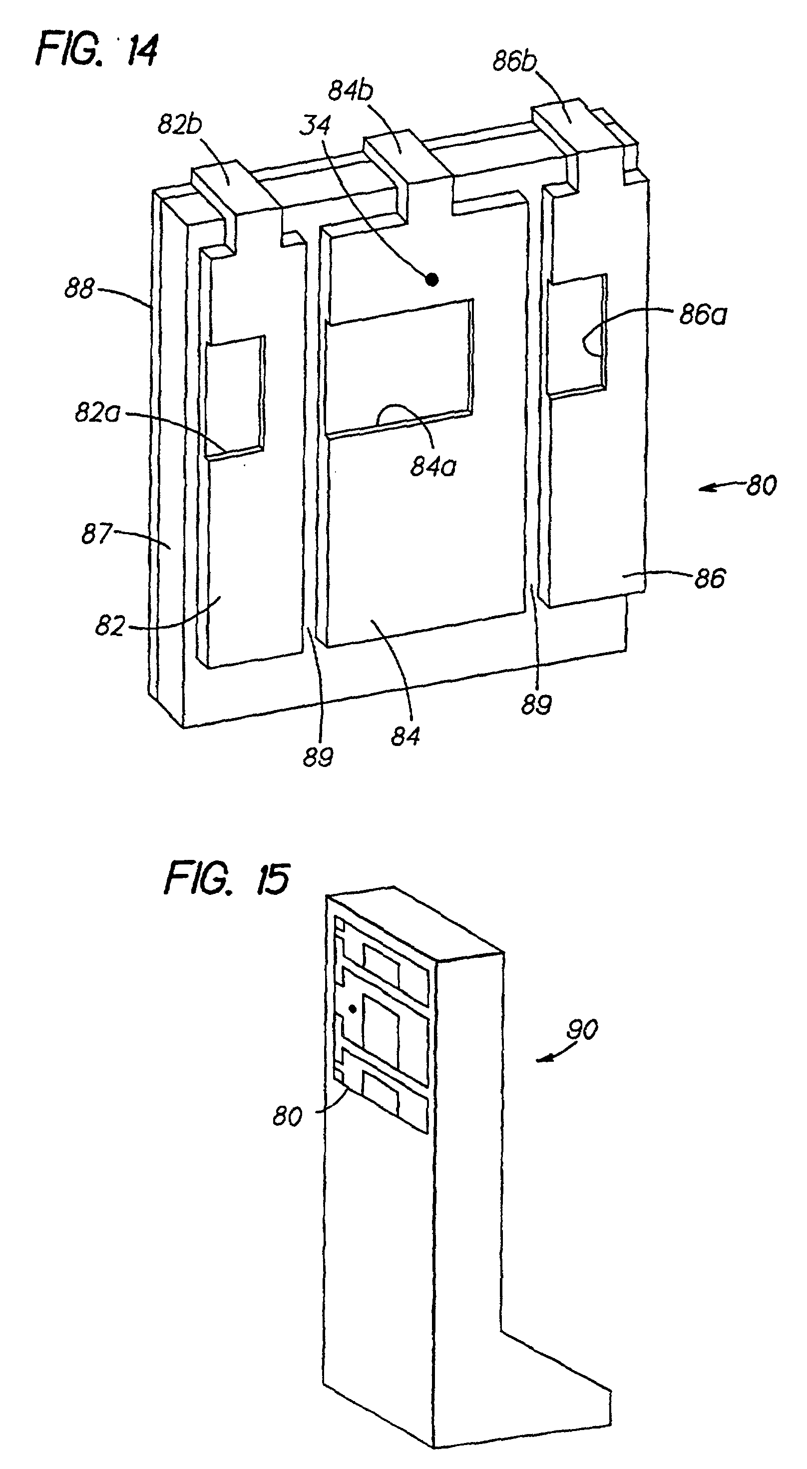 Patent EP0753897B1 Wideband double Cpatch antenna including gapcoupled parasitic elements