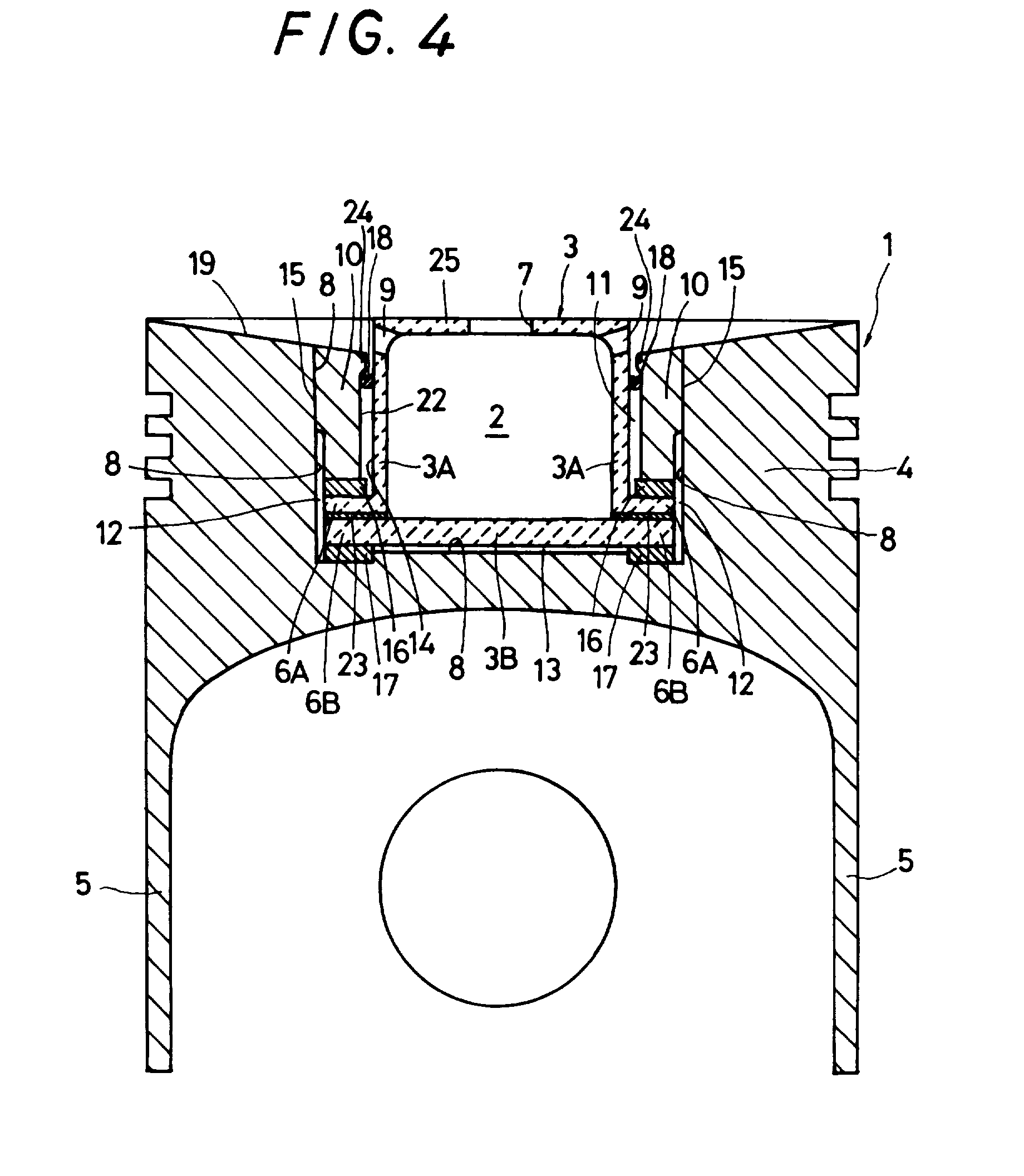 piston structure with heat insulated combustion chamber