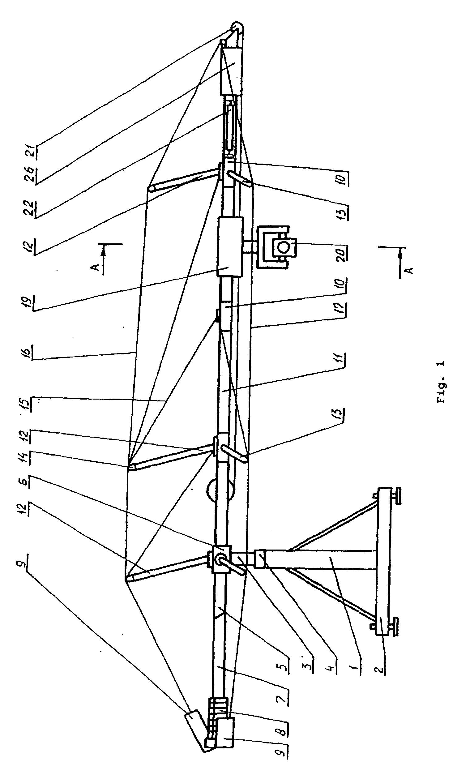 Patent EP0806703B1 - Boom crane for a cameraman - Google Patents