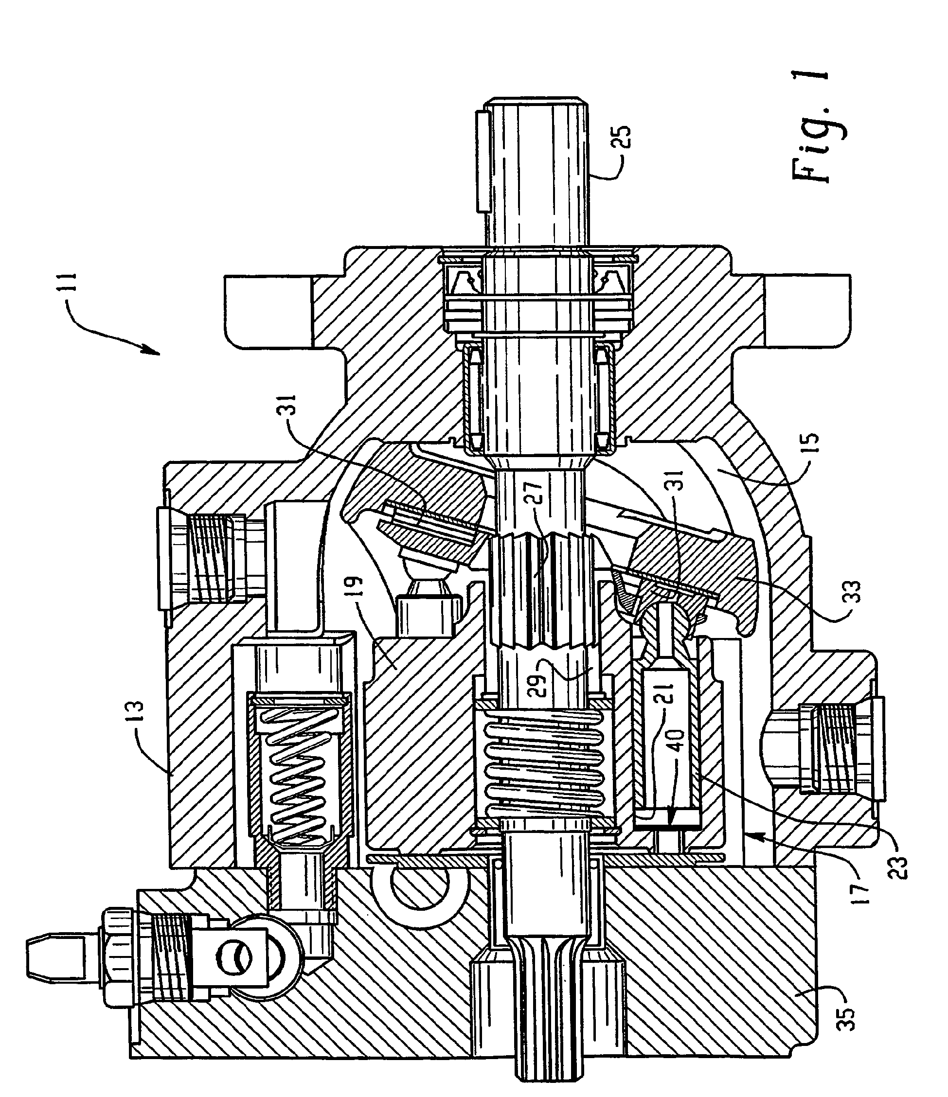 Patent EP1001166B1 Axial piston pump and improved valve plate design