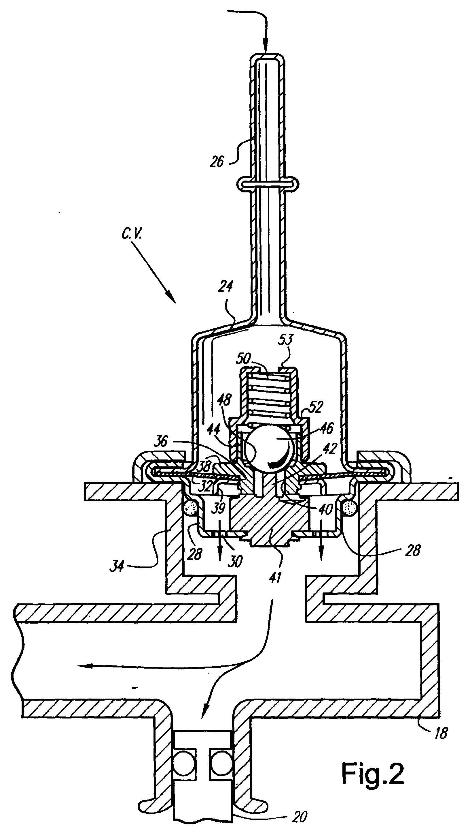 pressure pulsation damper with interated hot soak pressure