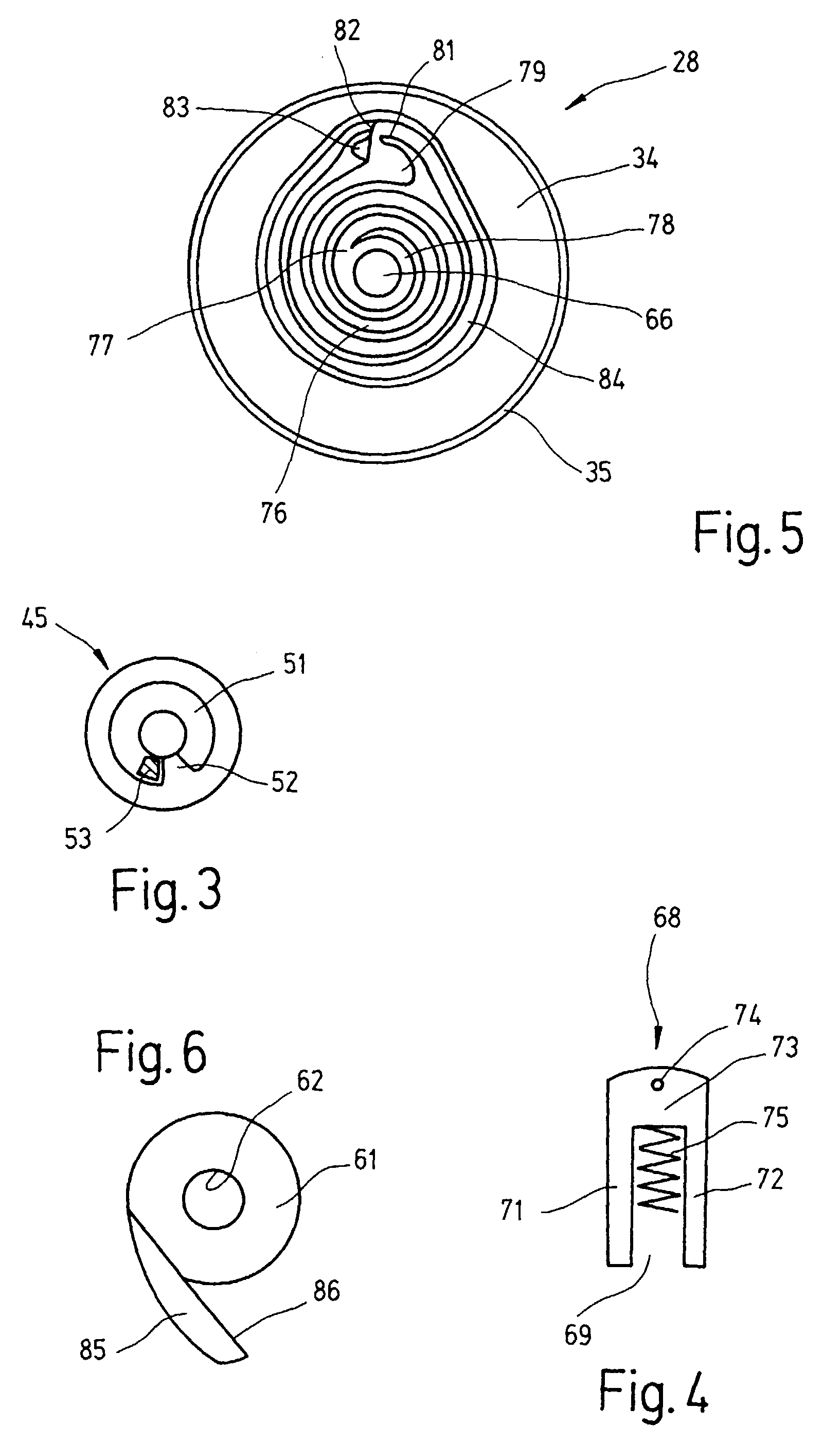 trenneinrichtung mit variabler rückzugskraft