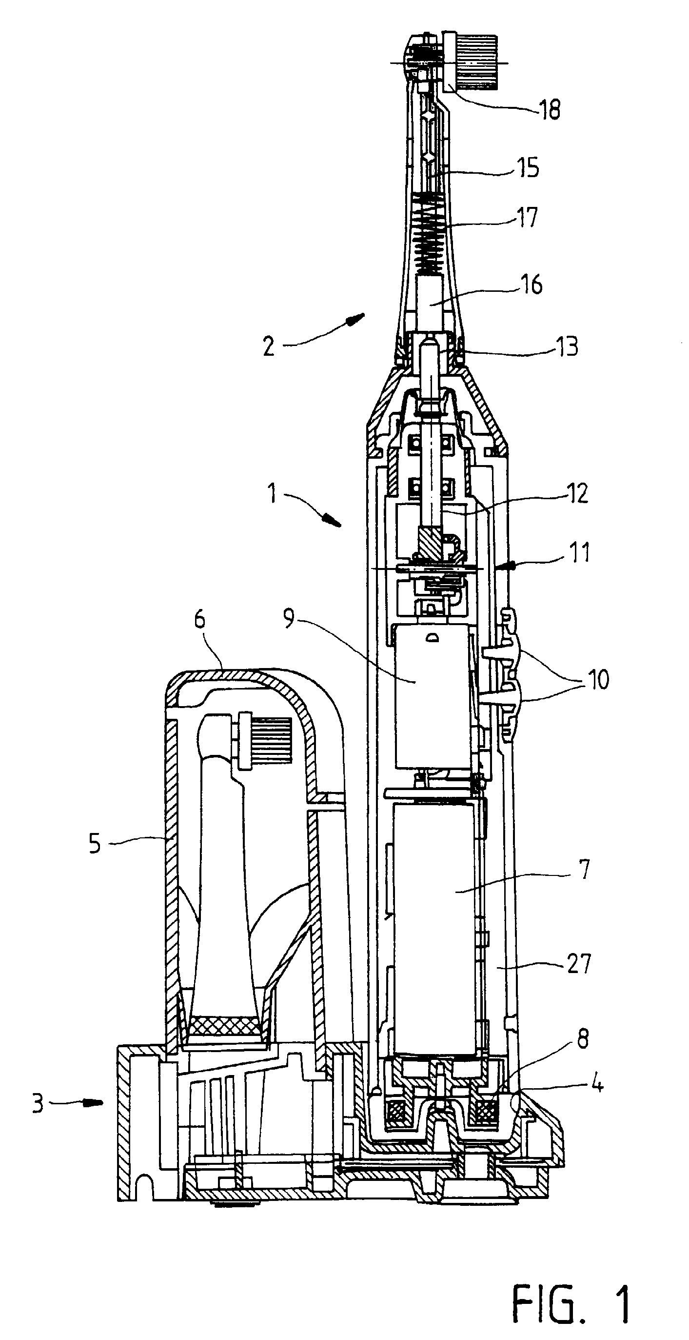Patent EP1078609A2 - Electric toothbrush - Google Patents
