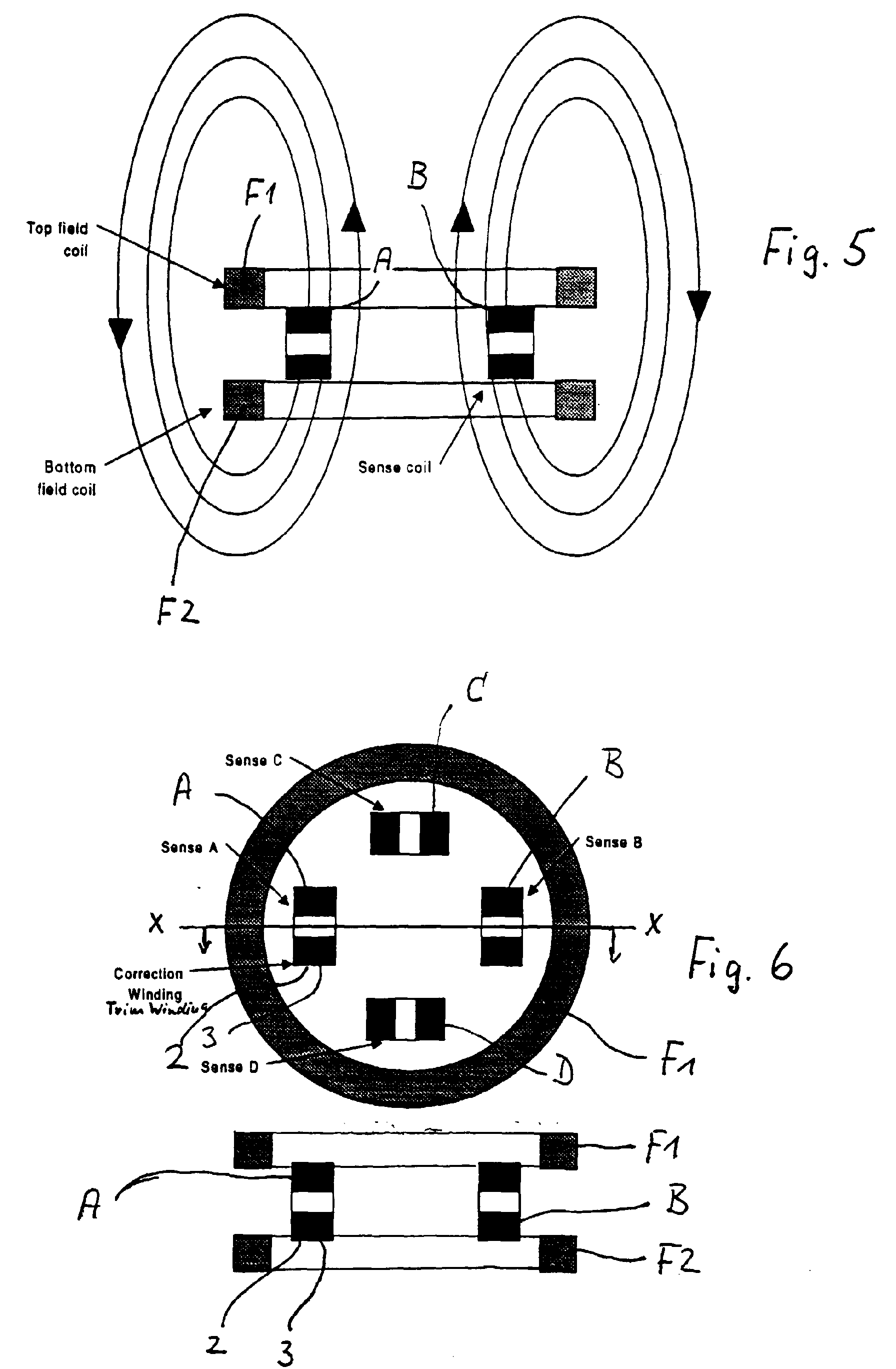 inductive sensor head for metal detectors