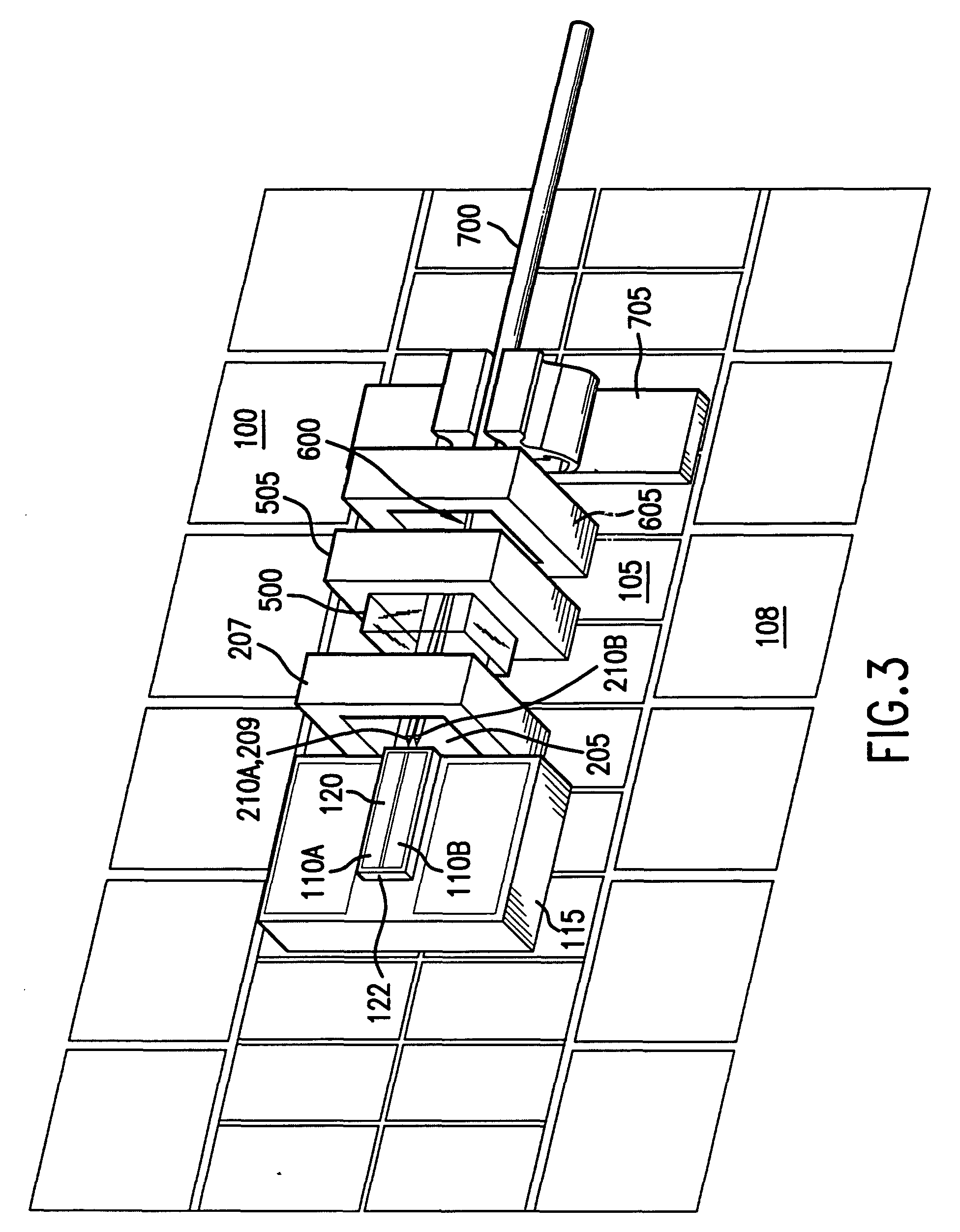 laser system with multi-stripe diode chip and in