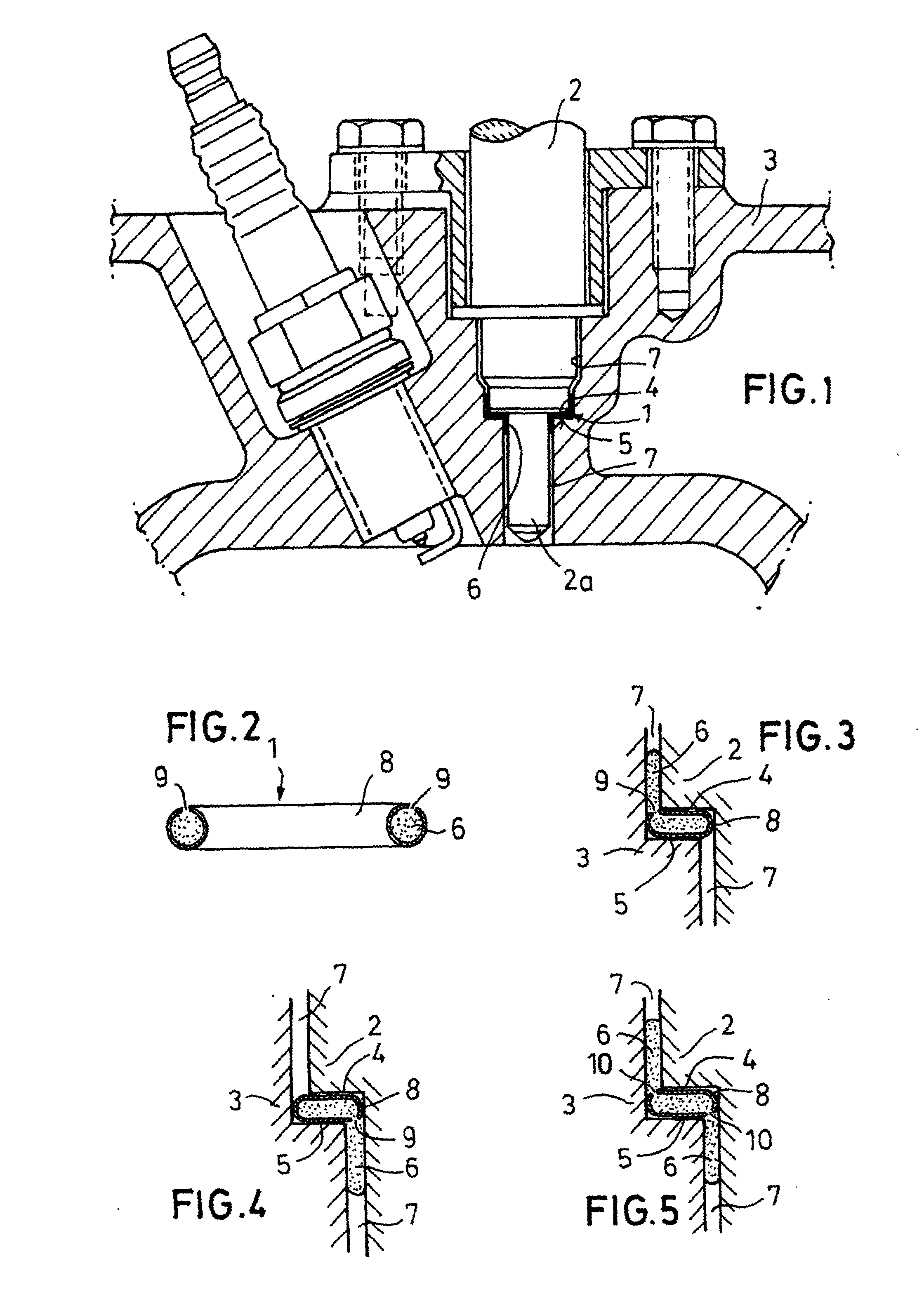 sealing ring for injector