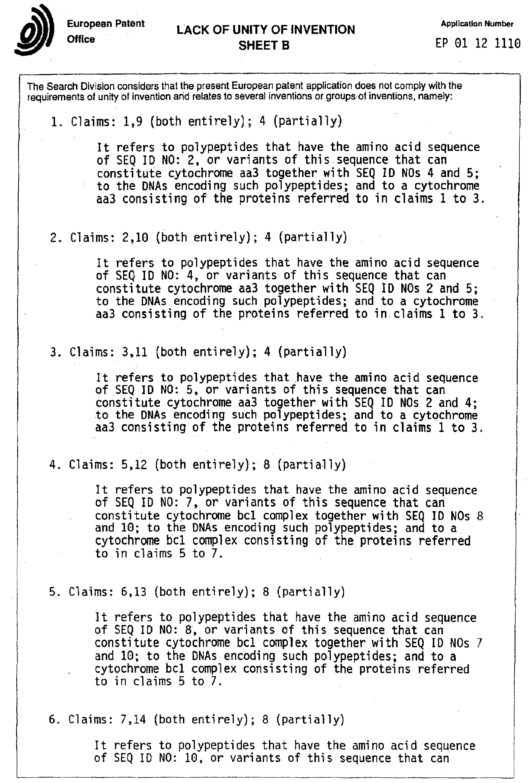 respiratory chain enzyme genes of coryneform bacteria