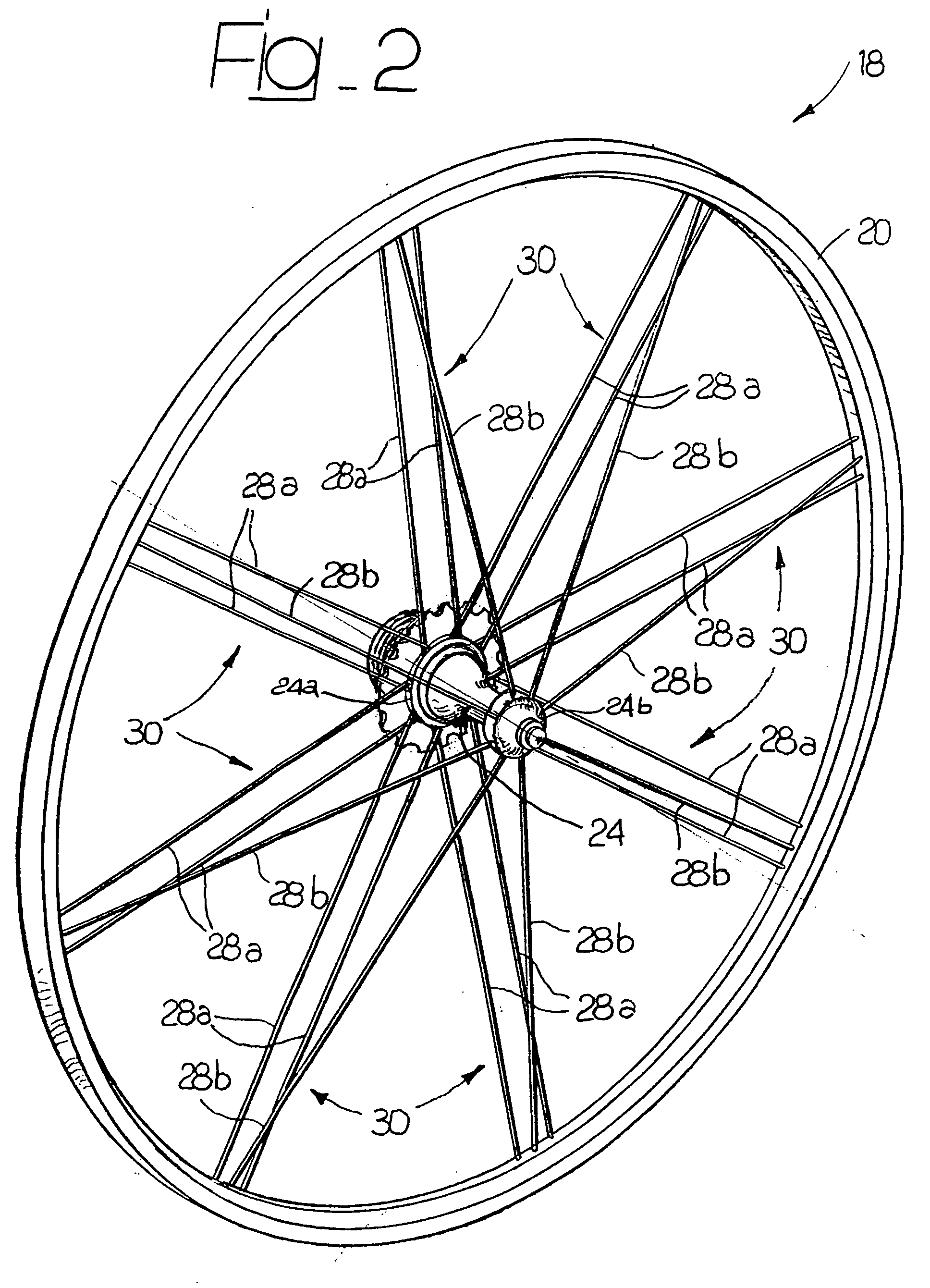 spoked wheel for bicycle