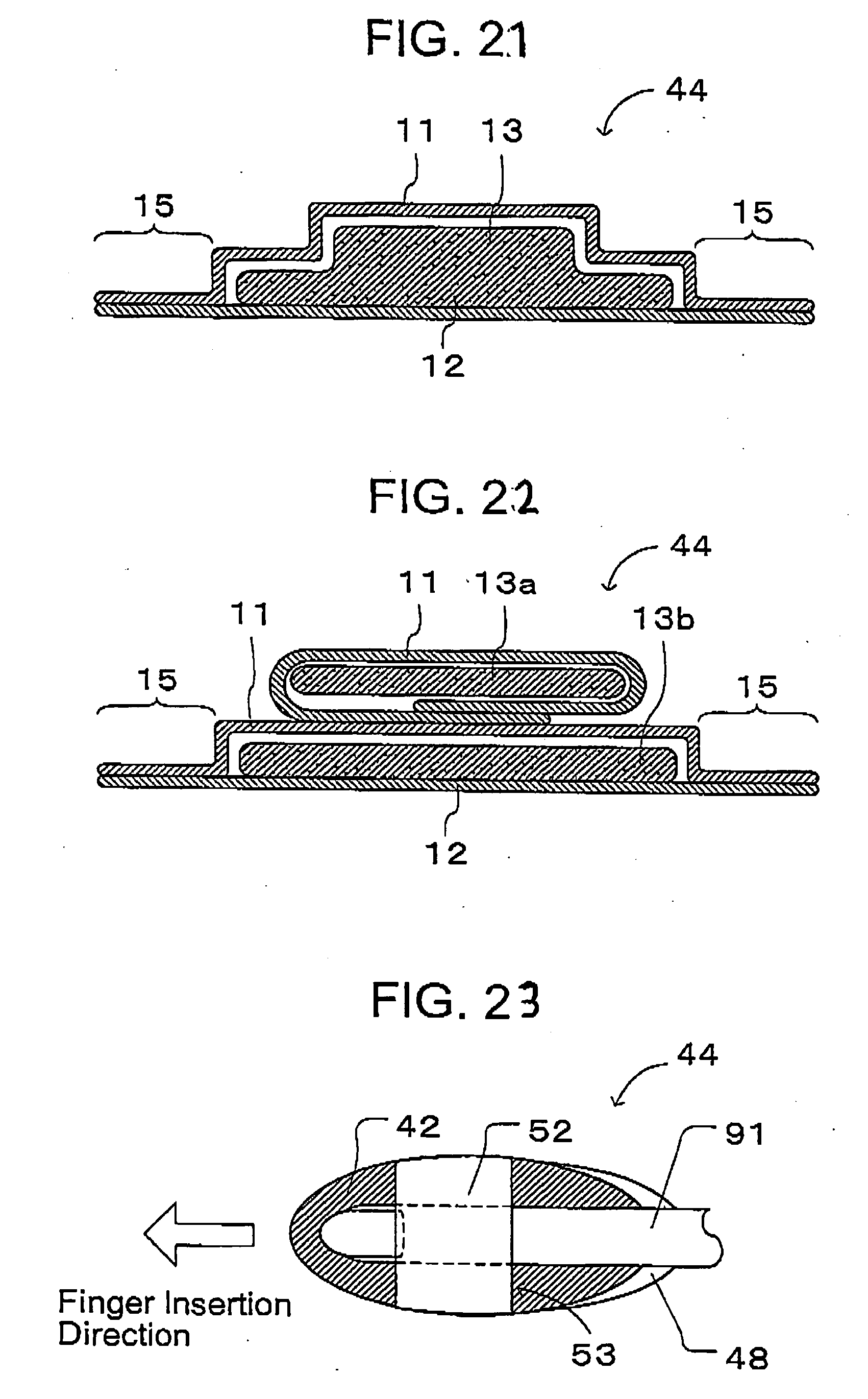 interlabial-polster und seine verpackung