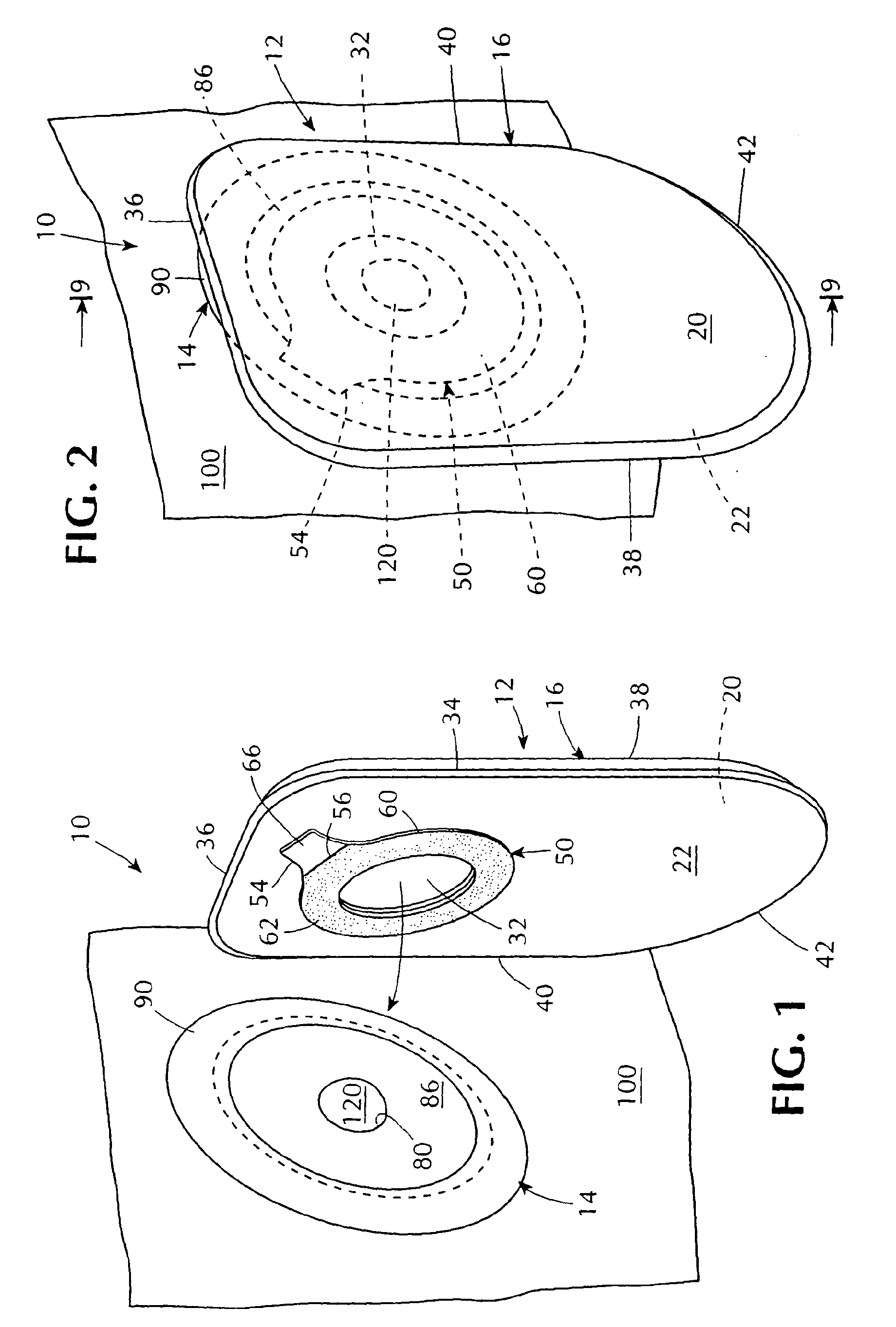 low profile ostomy system with respositionable pouch