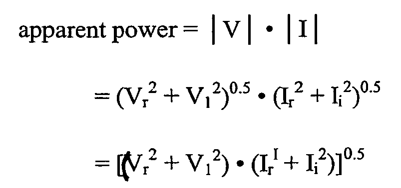 apparent power = v i = v r     v     0.5 i r     i i   0.