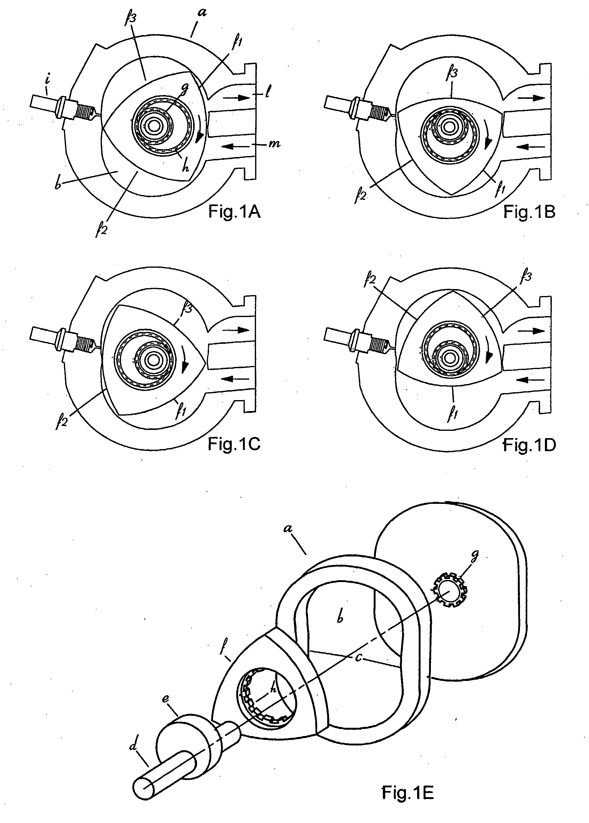 endothermischer motor mit drehenden kolben