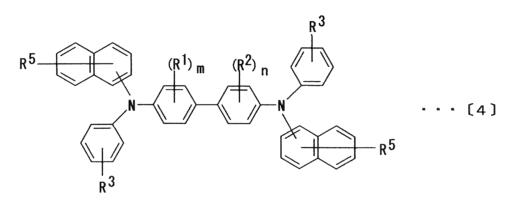 triarylamine dimer derivative having amorphous phase