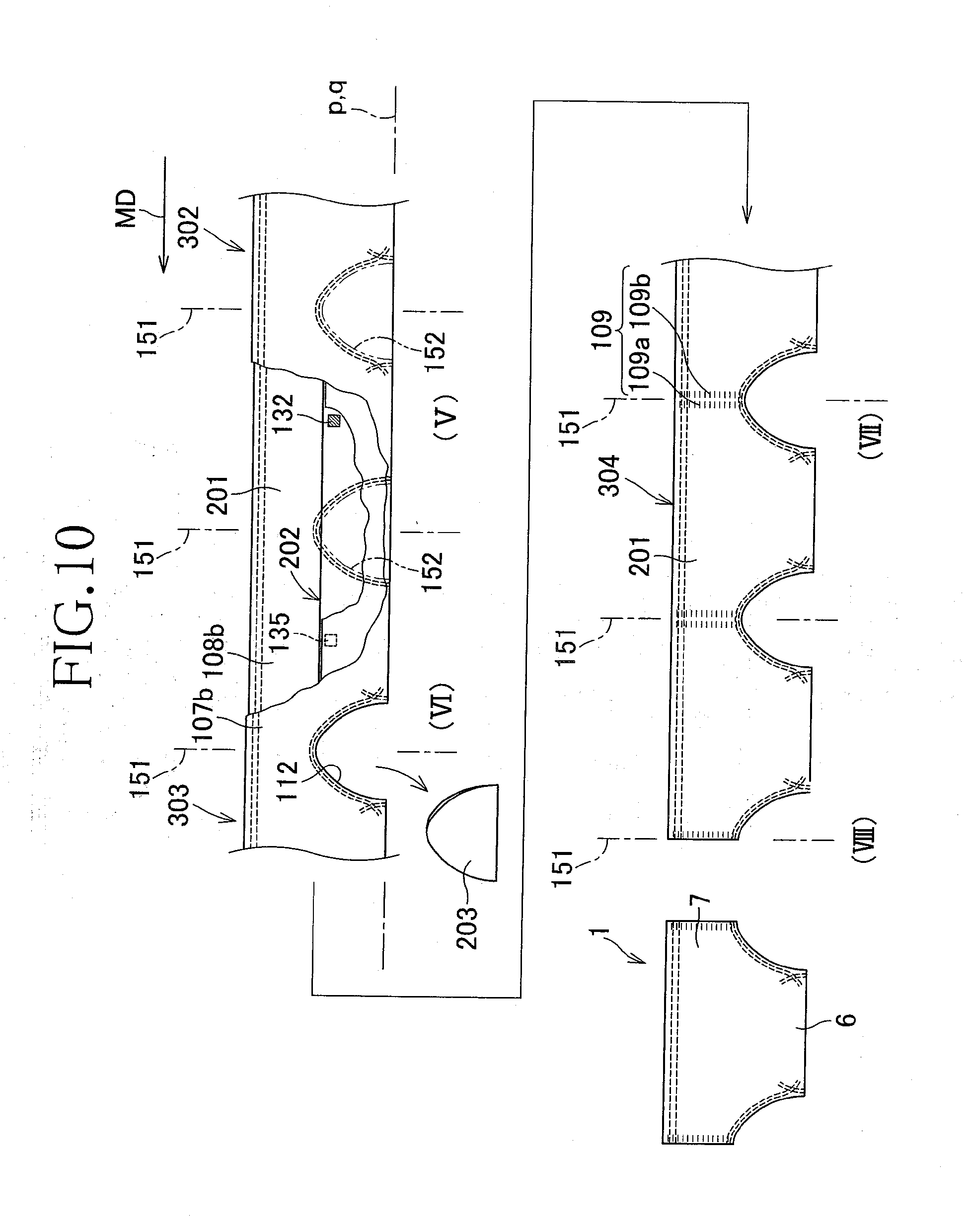 method for producing disposable underpants type diaper