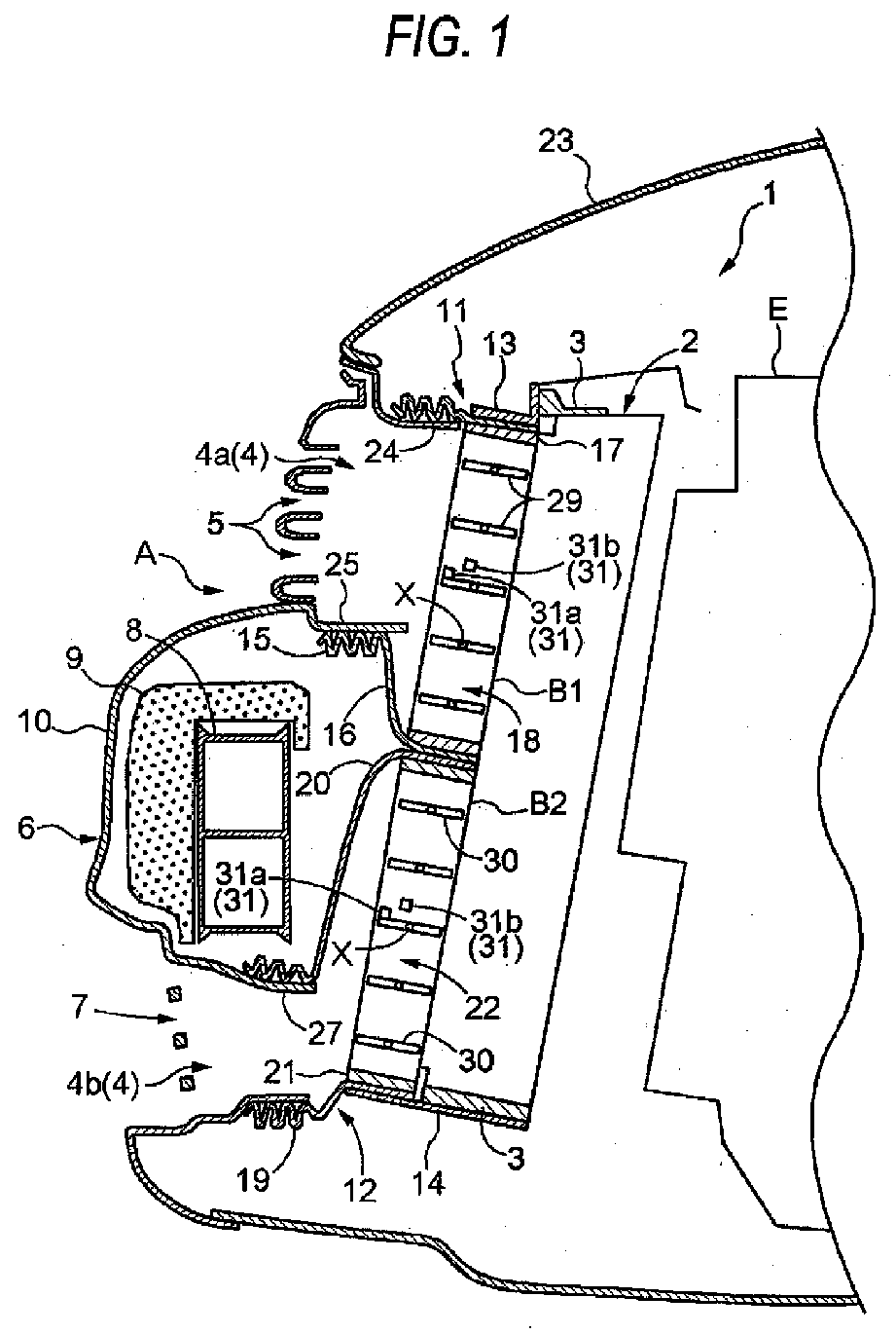 radiator grille for a vehicle
