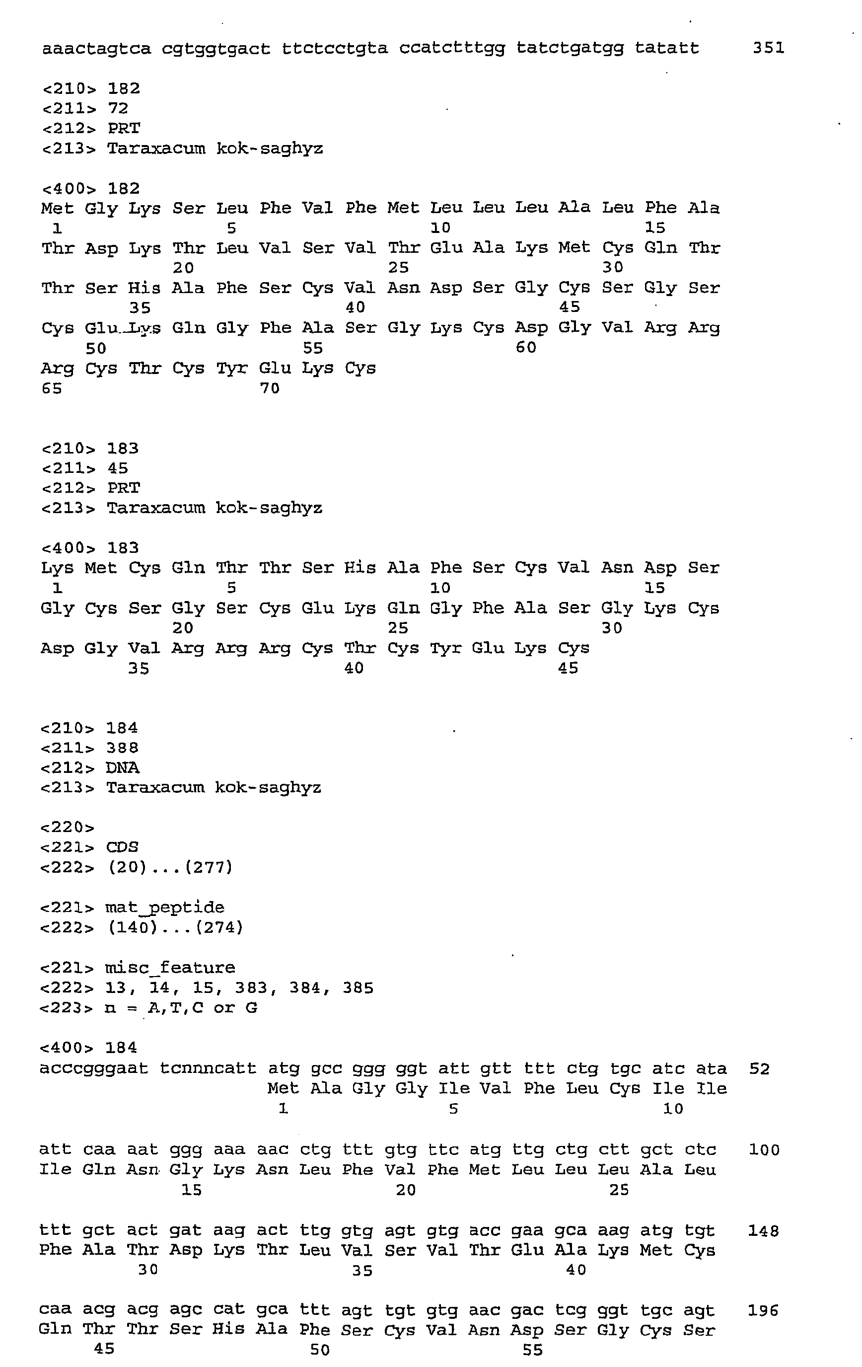 defensin polynucleotides and methods of use