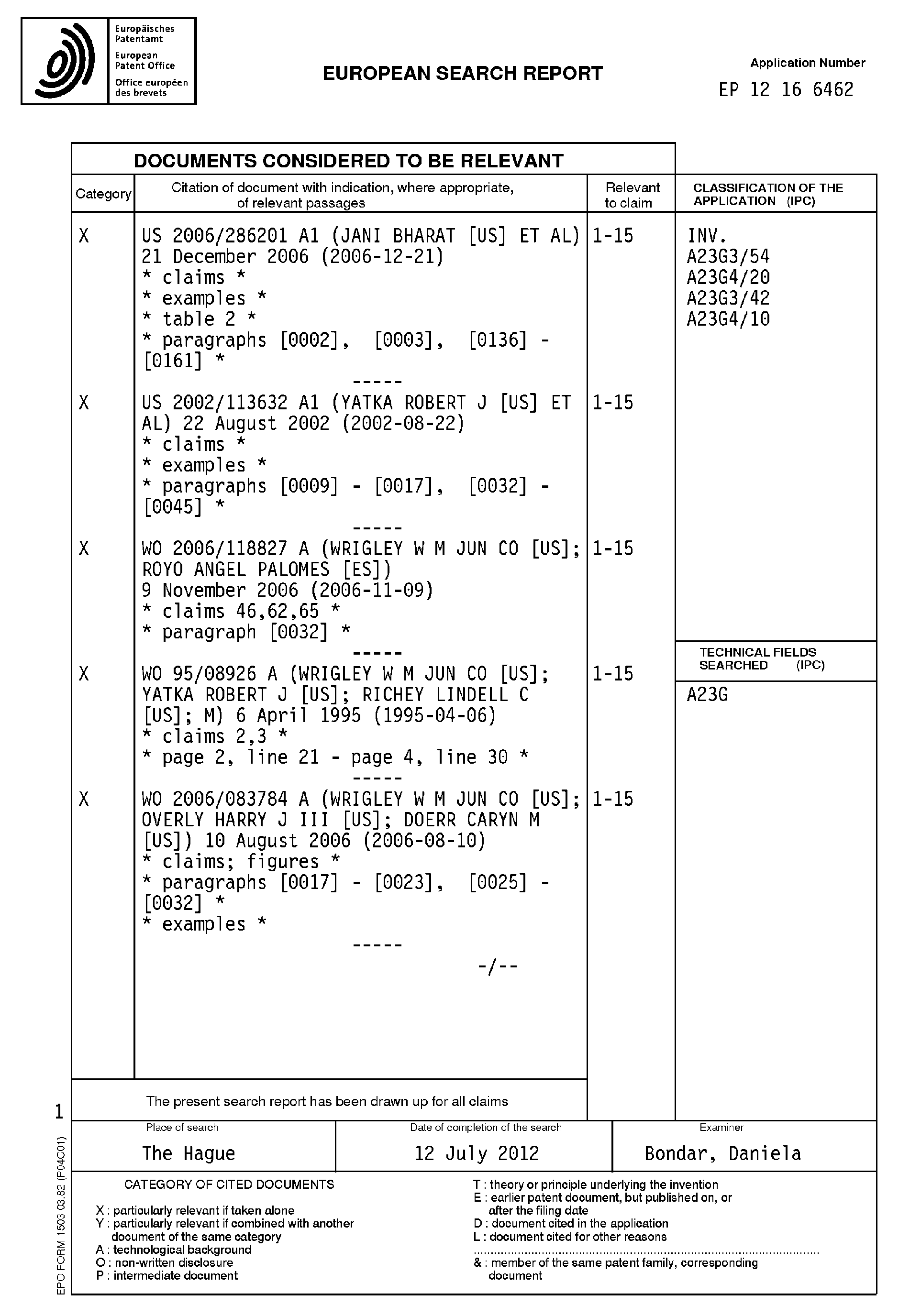 Patent EP2489277A1 - Sugar free mannitol confectionery and Patent EP2489277A1 - Sugar free mannitol confectionery and