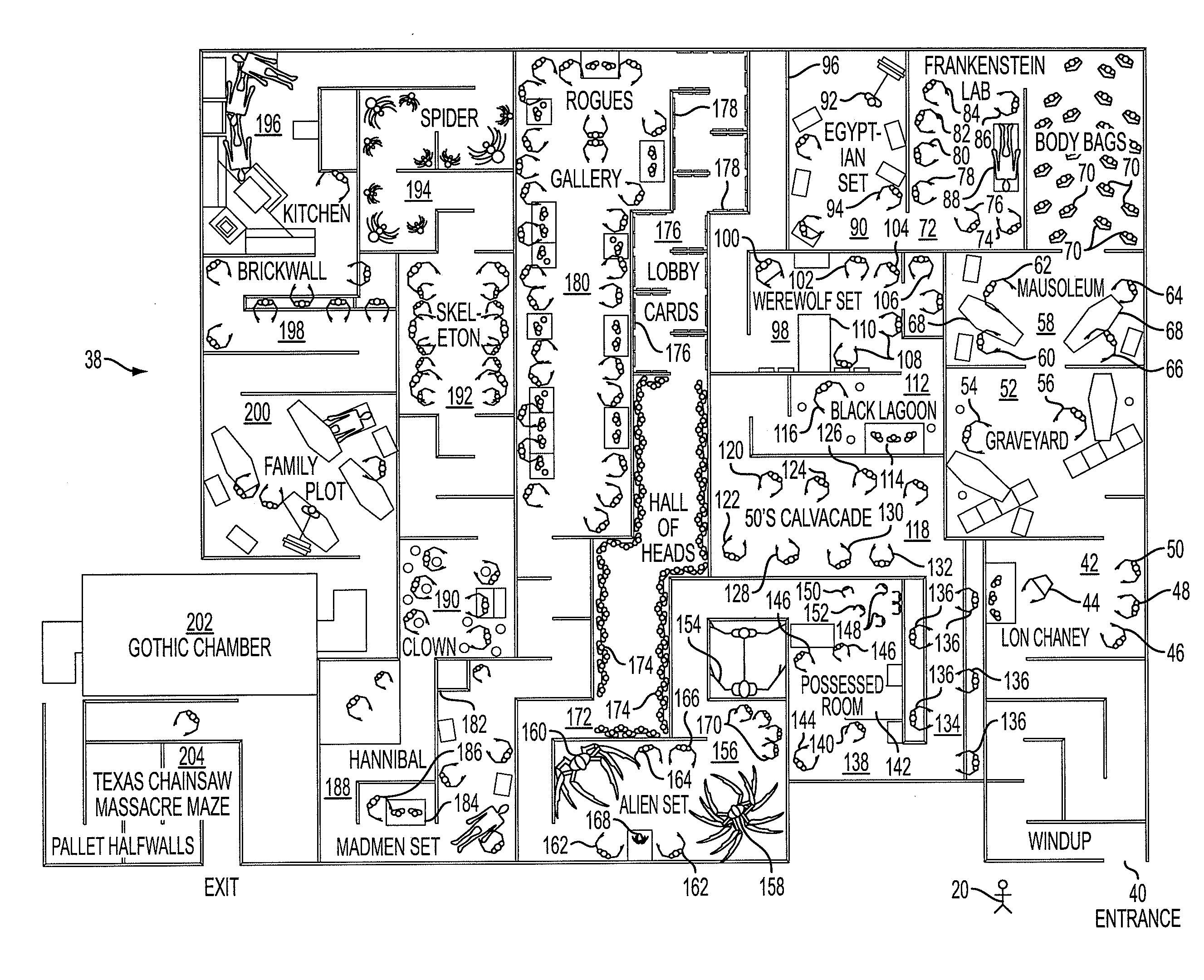 Layouts for haunted houses Layouts for haunted houses