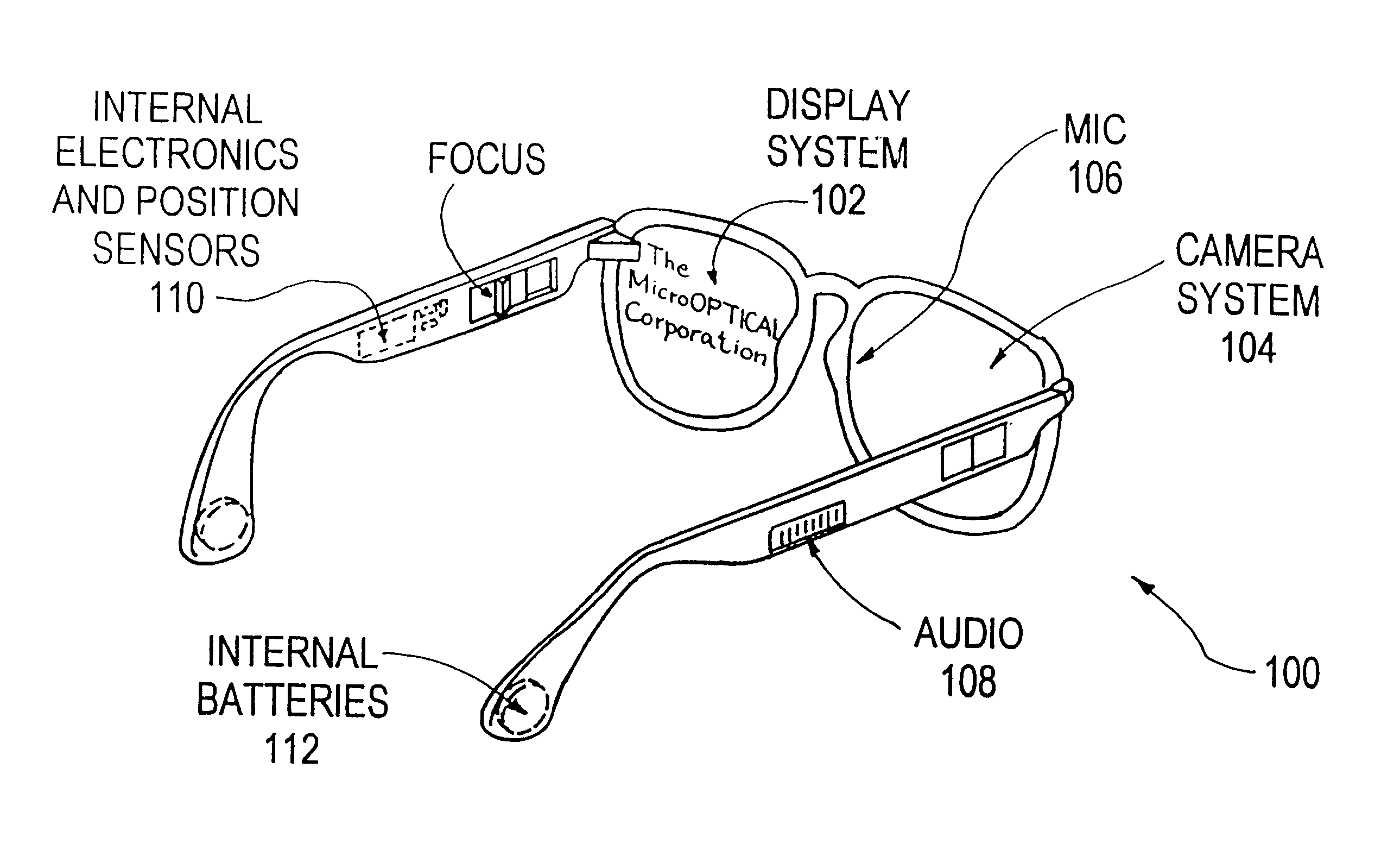 Patent US6349001 - Eyeglass interface system - Google Patents