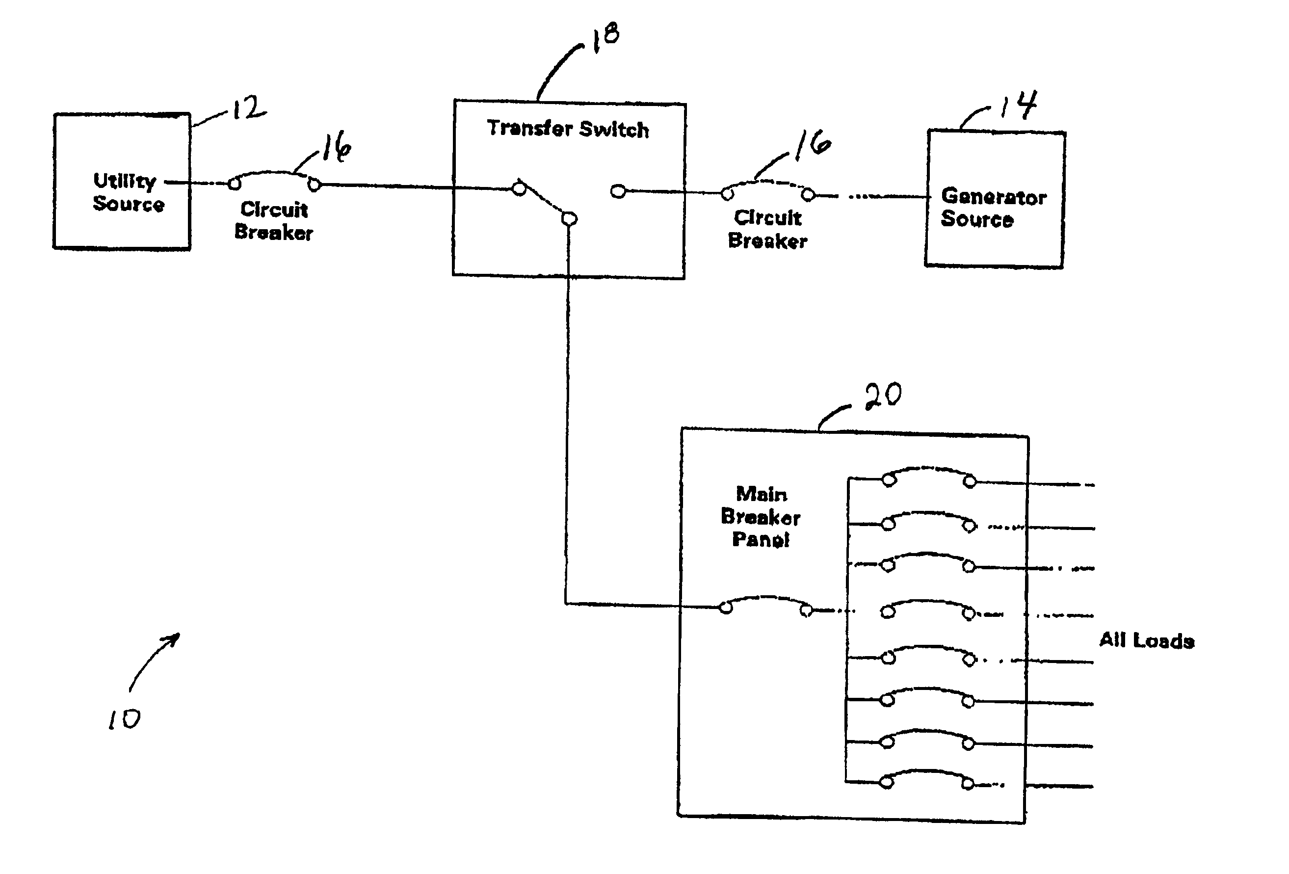 Patent US6876103 - Automatic transfer switch systems and controllers