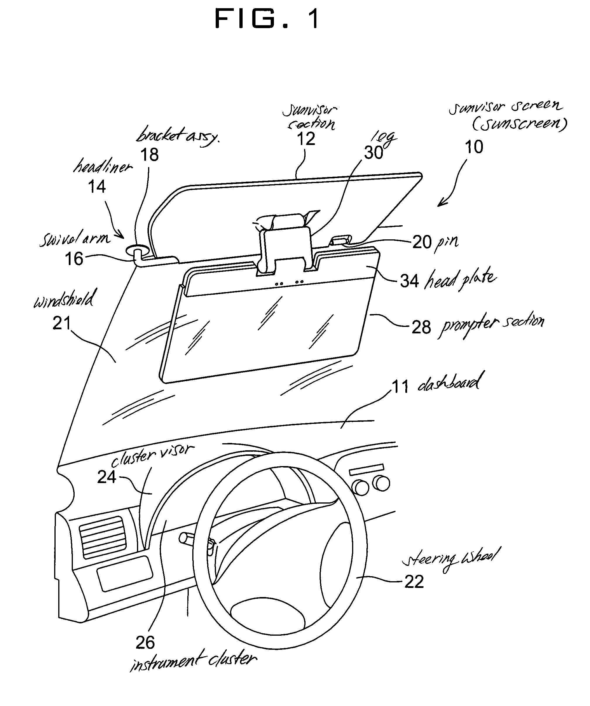 {Auto cockpit beschreibung
55} Patent US7413233 - Vehicle sun visor with auto-shading prompter ... | {Auto cockpit beschreibung
55}