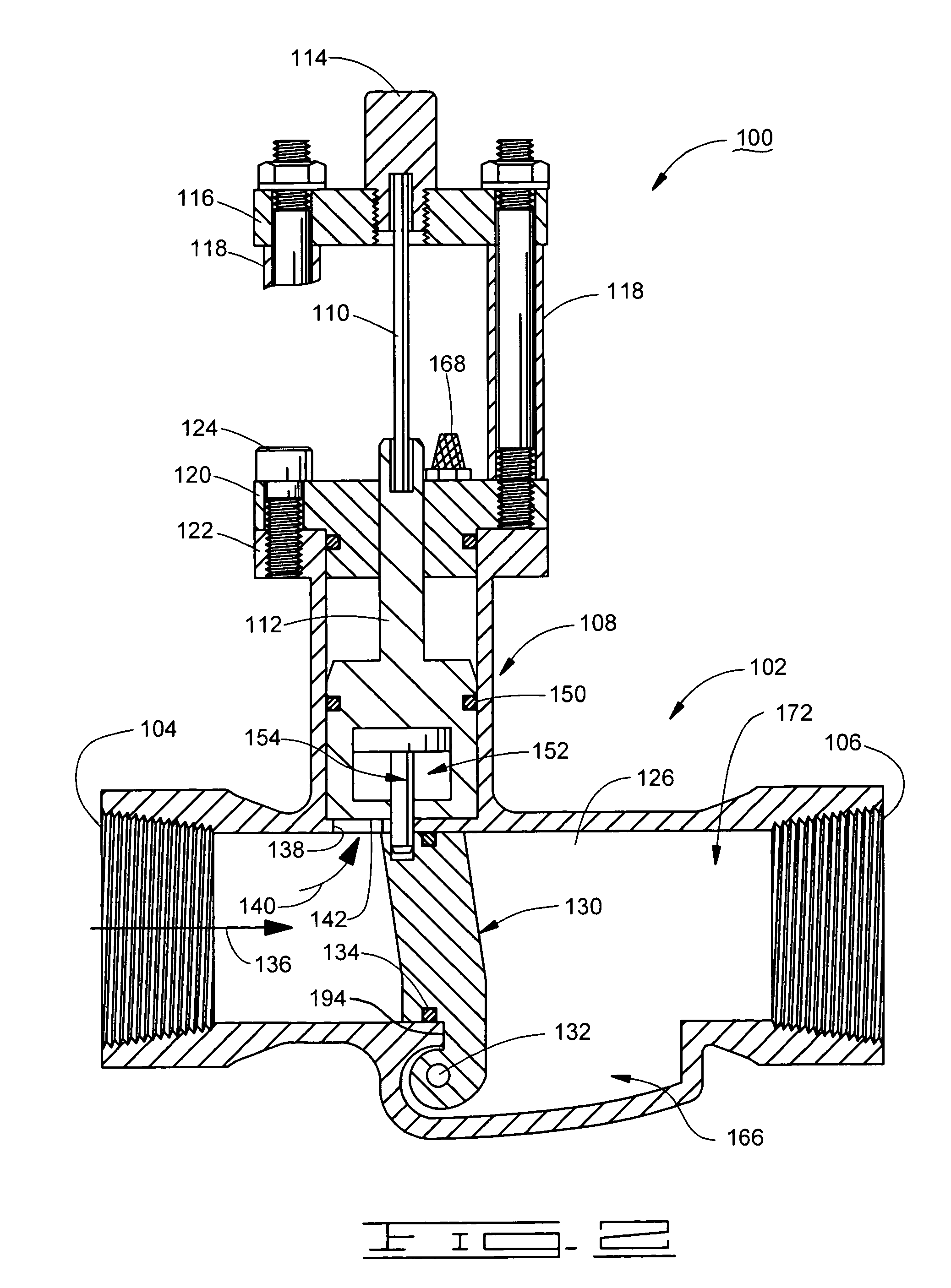 overpressure rotary valve assembly with locking pin and