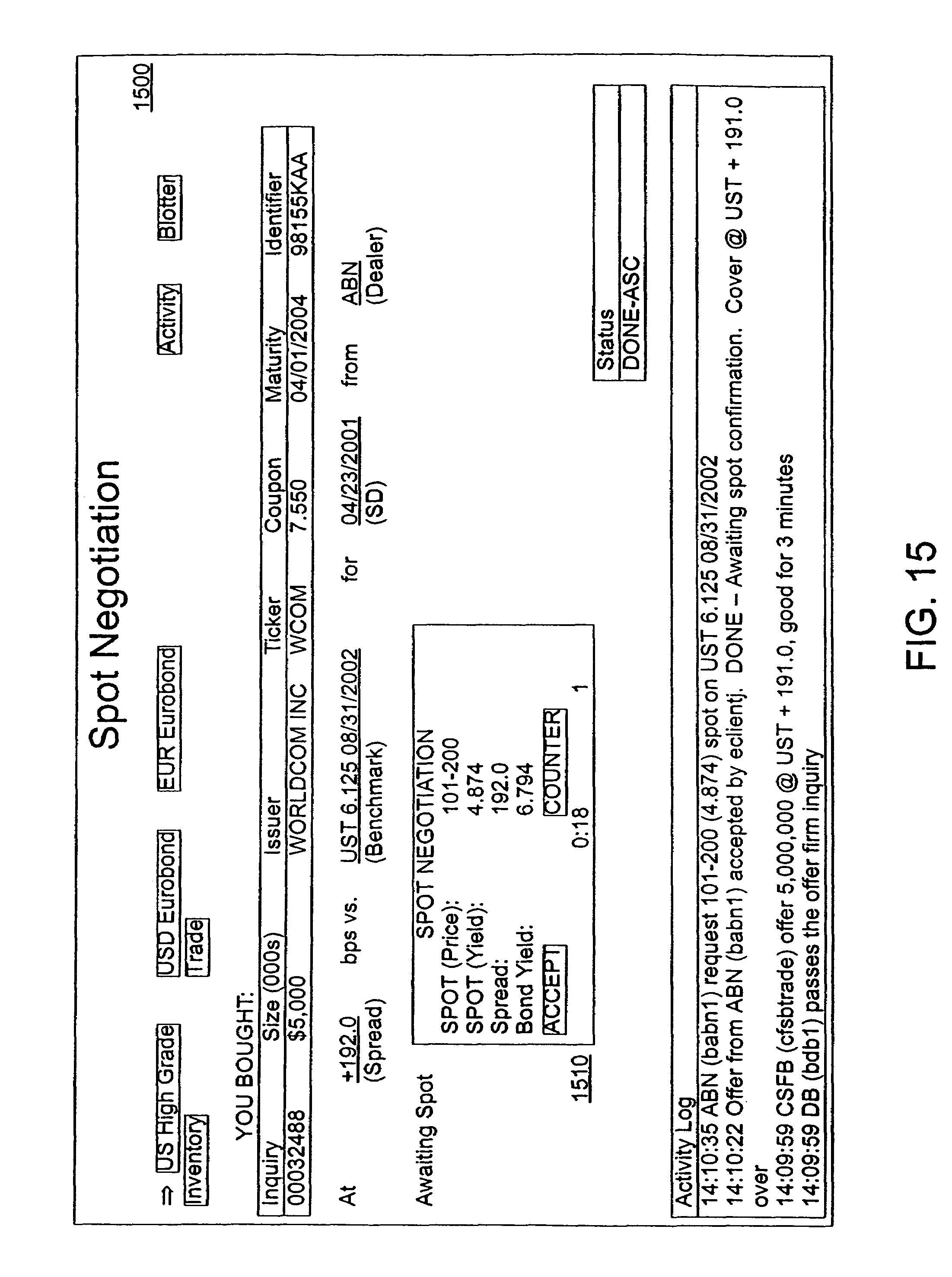 Debt securities trading system (dex)