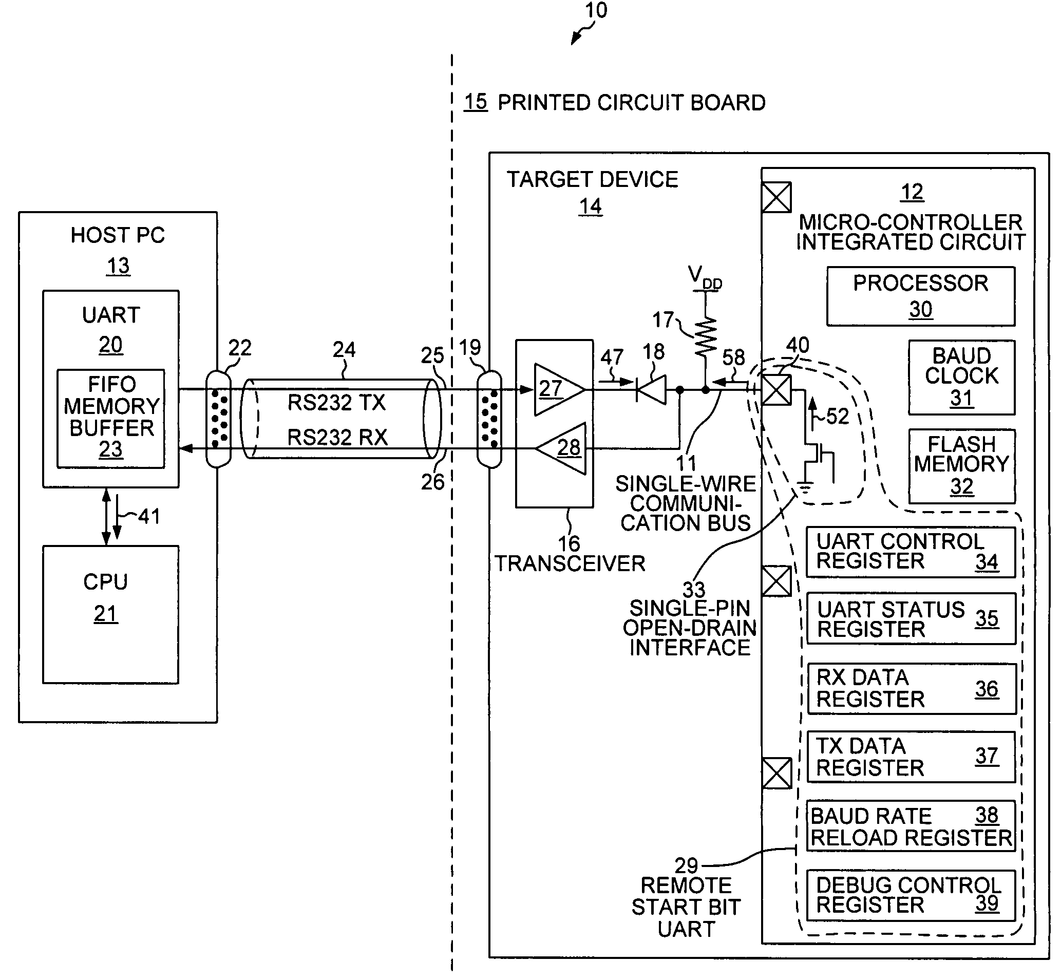 Patent US7574544 - Flow control by supplying a remote start bit onto a