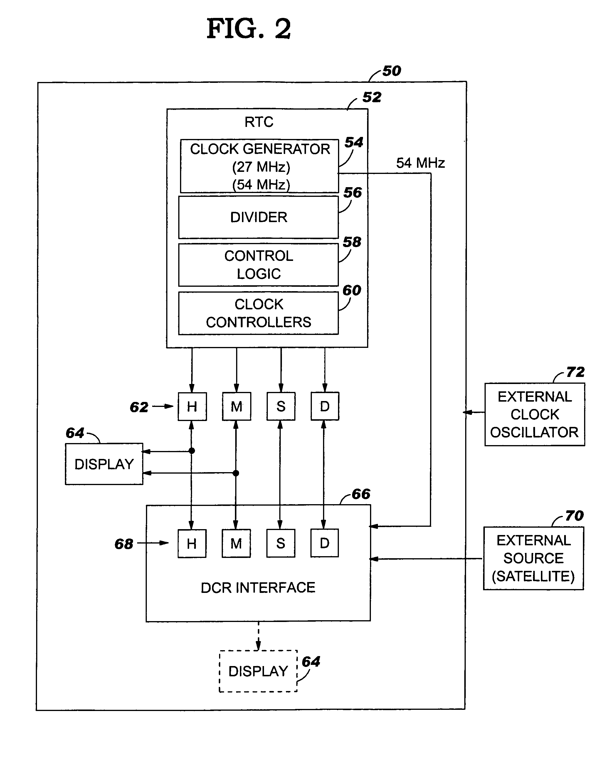 Patent US7661008 - Real time clock circuit having an internal clock