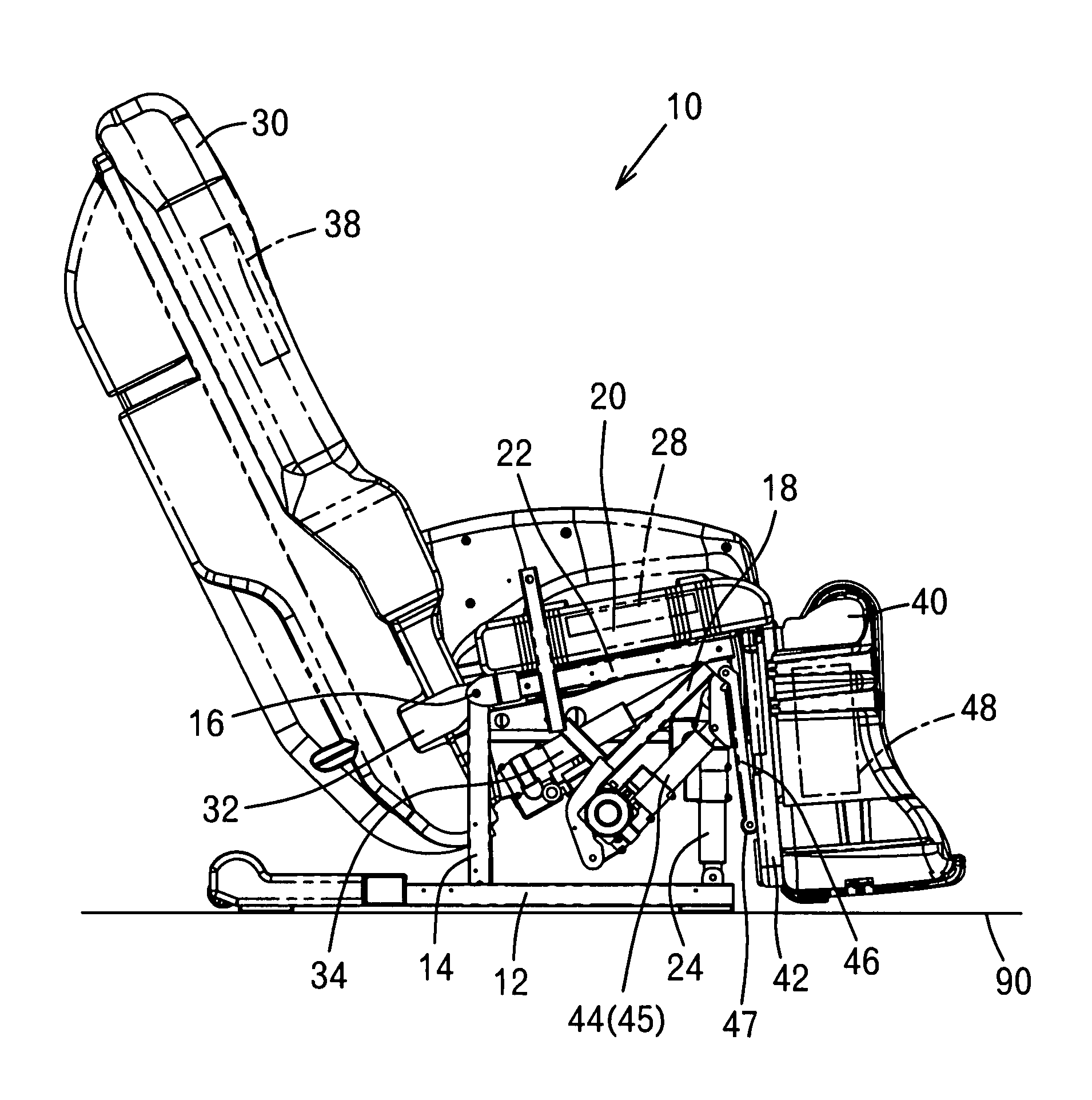 Patent US7828756 - Massage machine of chair type - Google Patents