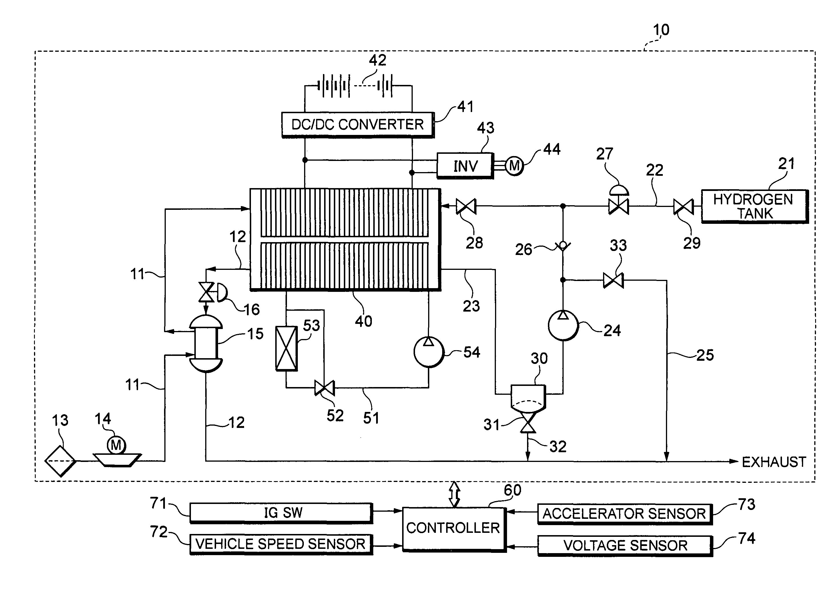 专利us8053124 - fuel cell system and mobile body - google 专利