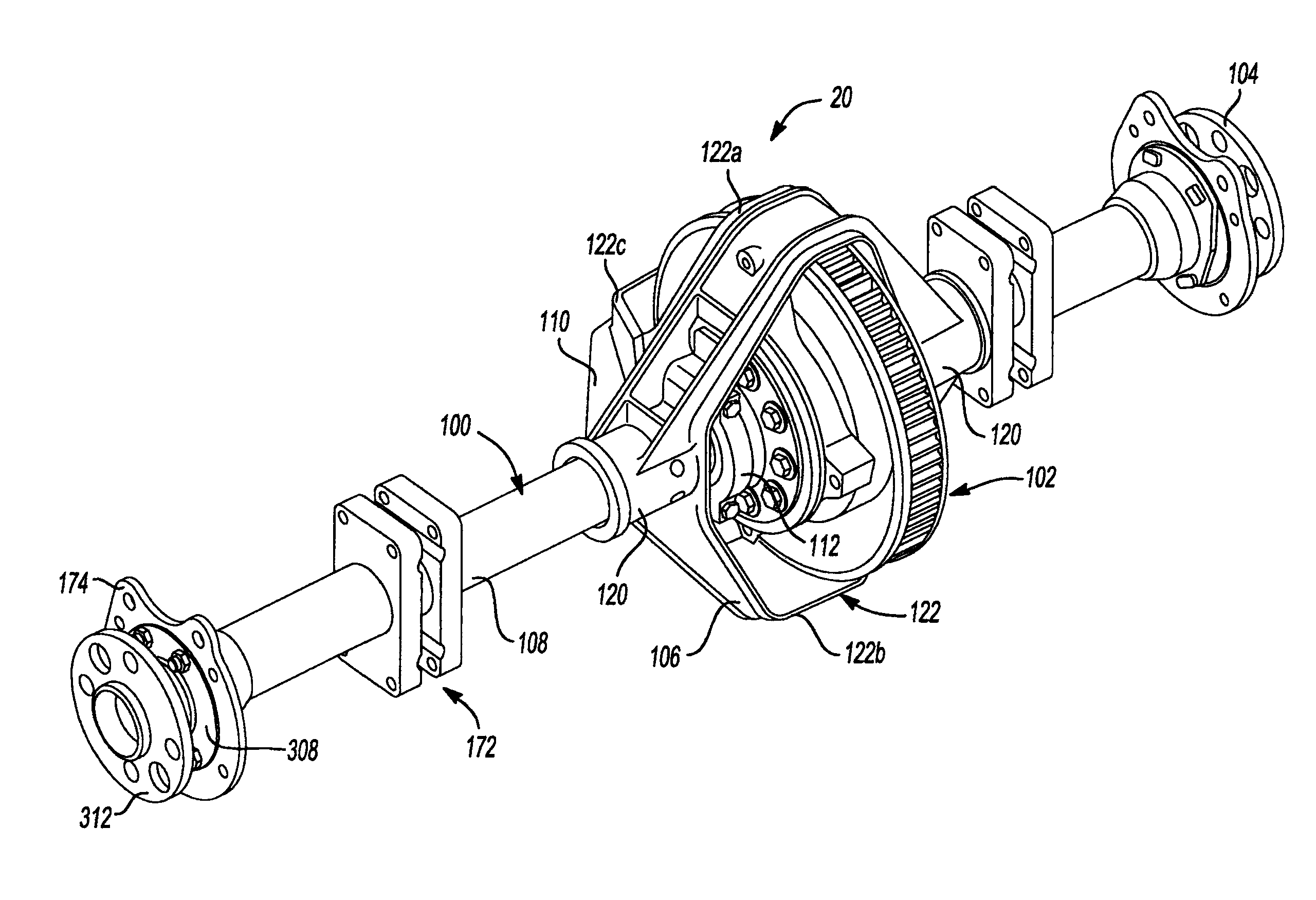 Patent US8292016 Axle assembly for a motorcycle assembly having a