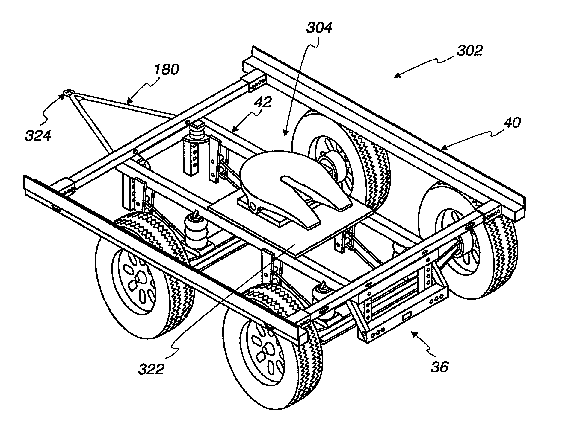 Patent US8317452 Converter dolly for a tandem trailer Google Patents