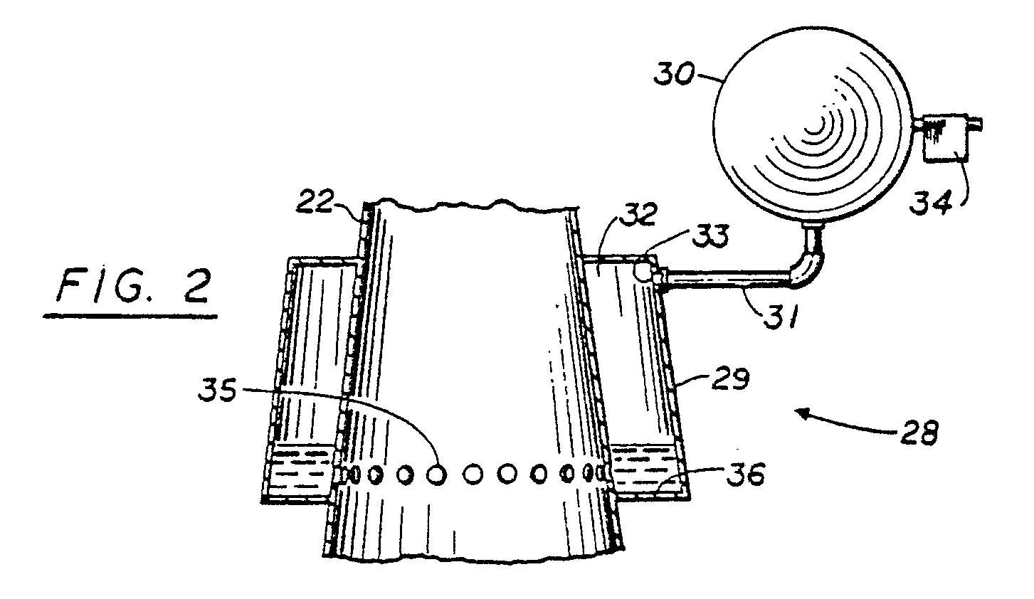 EP0389726A1 Aparatus and method for reducing effects of draft tube