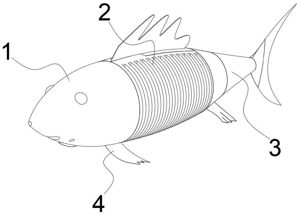 CN113320664A - Underwater object taking monitoring bionic fish based on ...